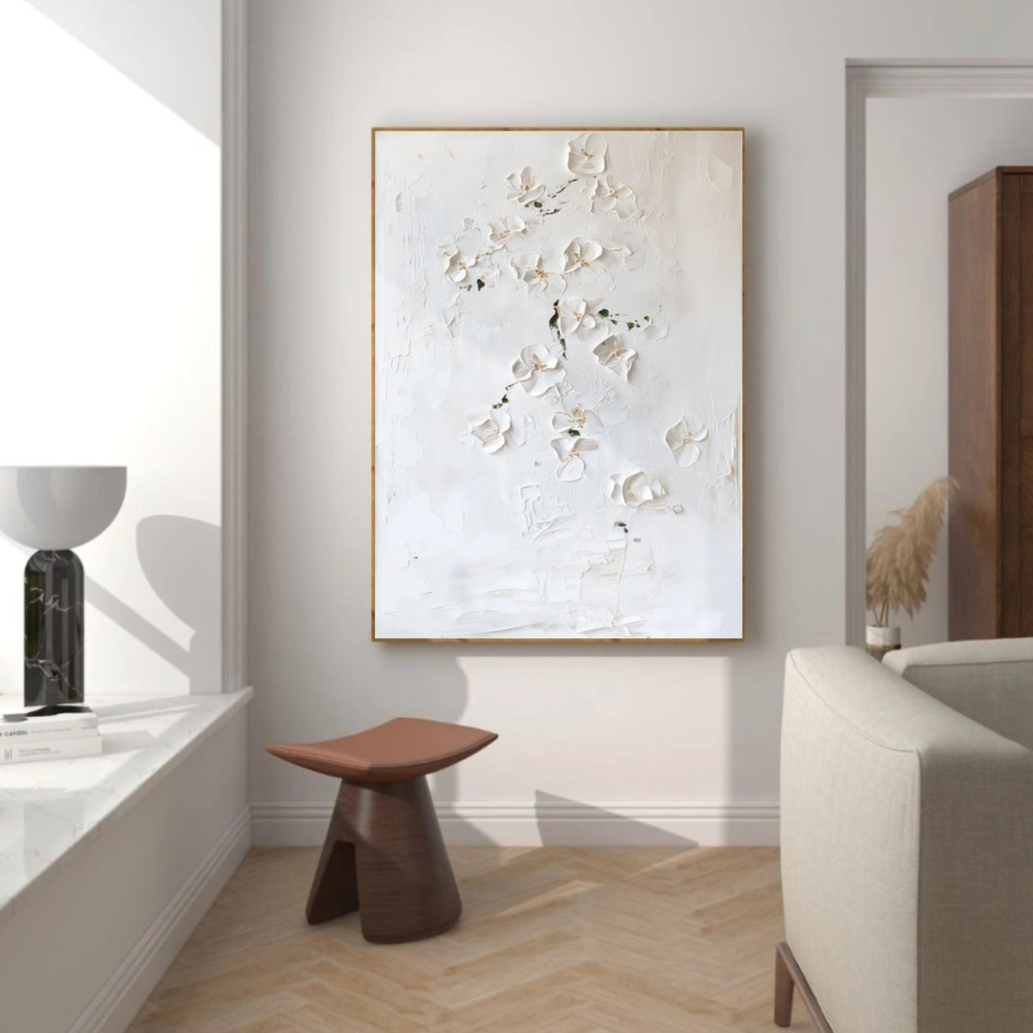 Flower Abstract Textured Wall Art #FP189