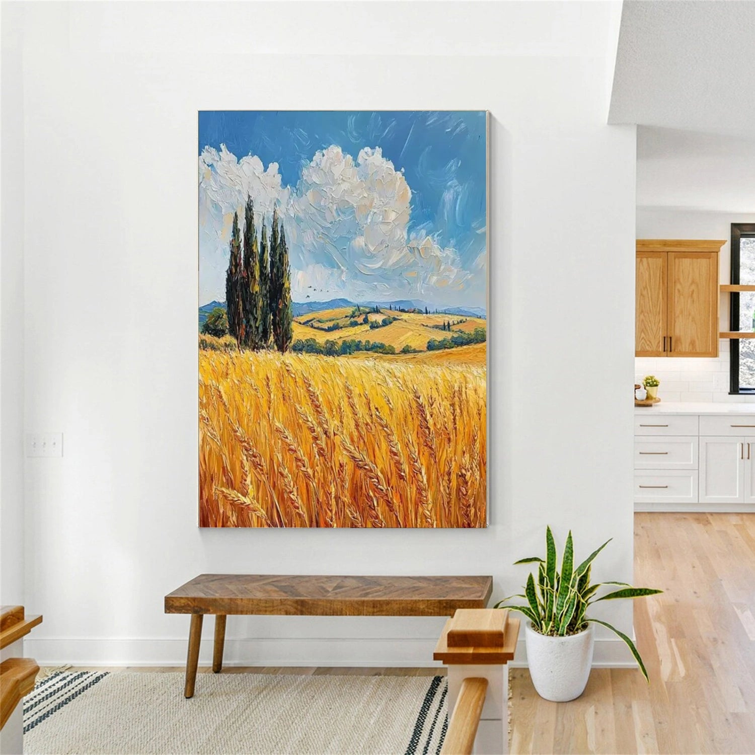 Abstract Mountain Textured Canvas Art #MO021