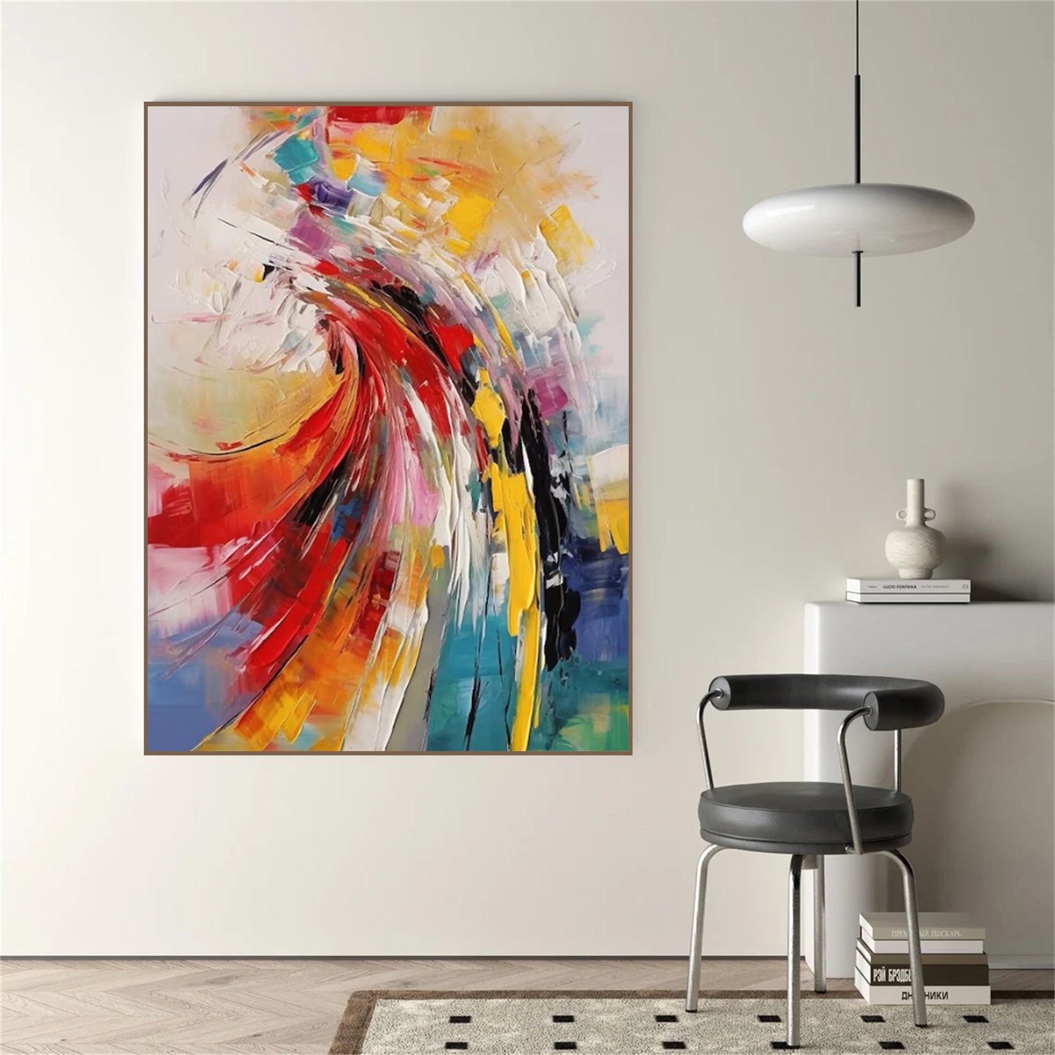 Colorful  Abstract Textured Painting Canvas #AT039