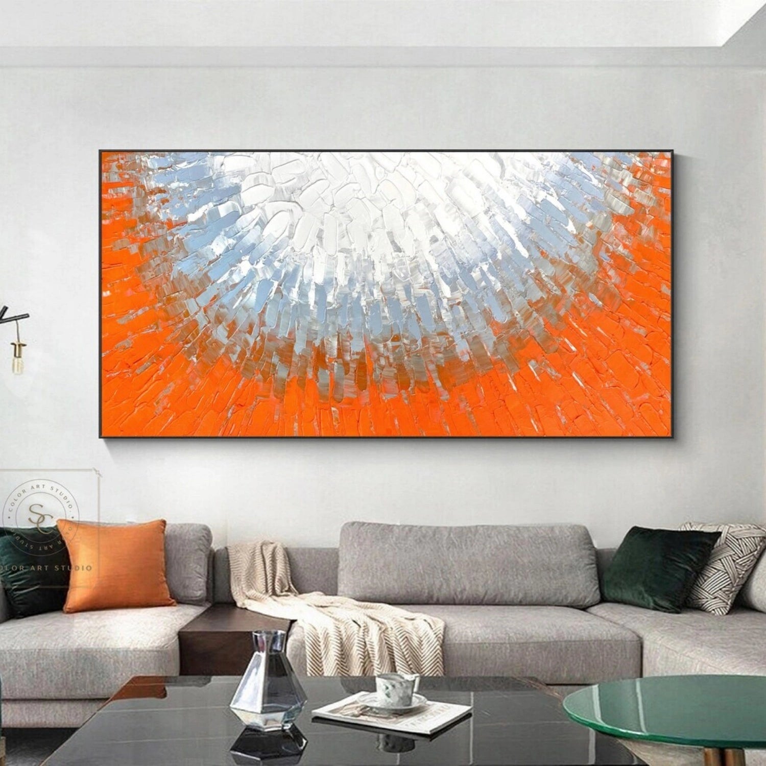 Colorful Abstract Textured Painting Canvas #AT089