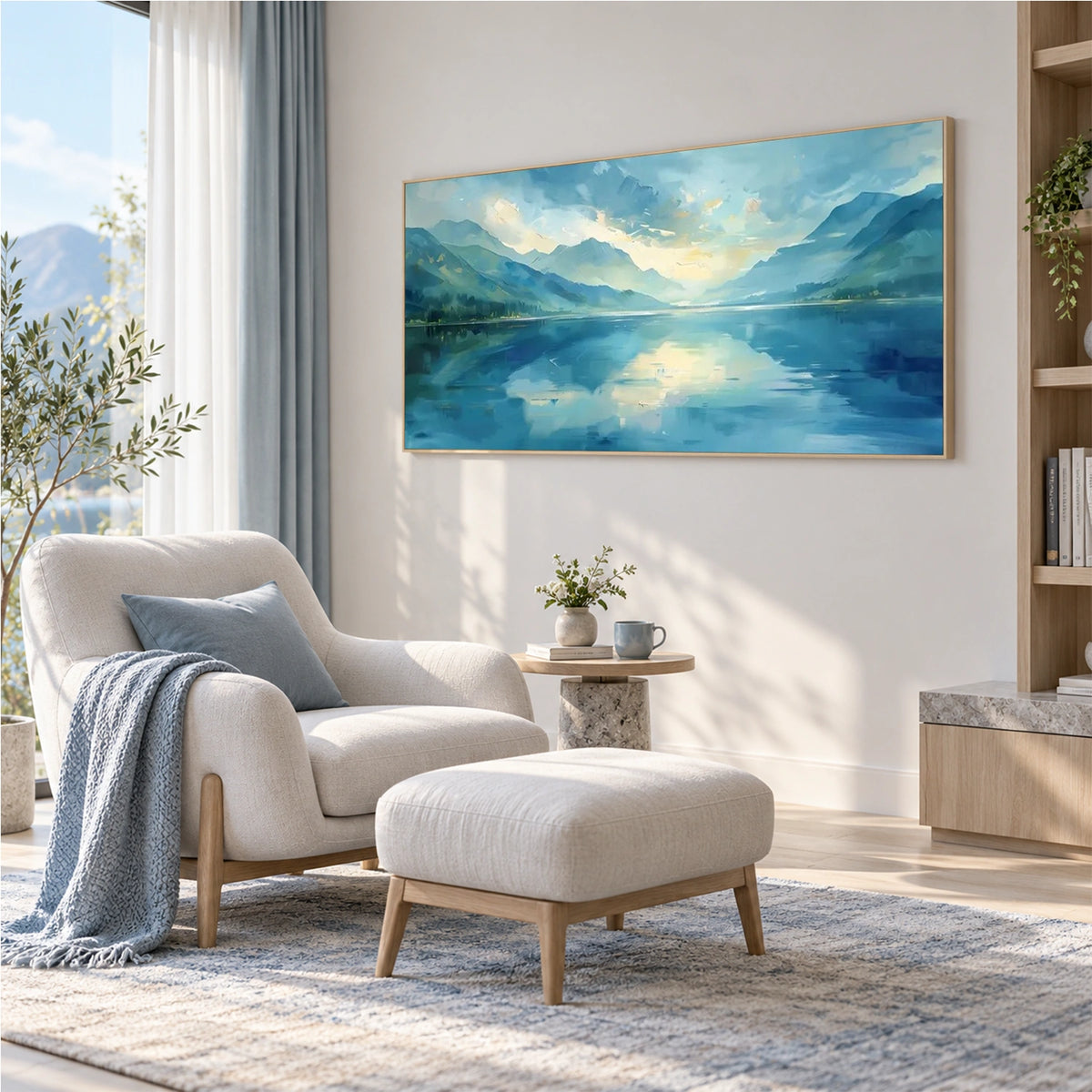 Ocean And Sky Abstract Wall Art #OS239