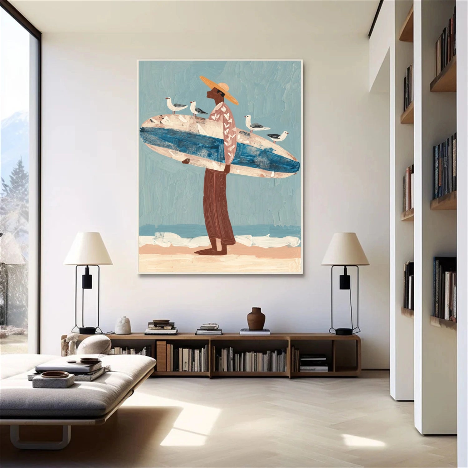 Abstract Portrait Canvas Art #AE099