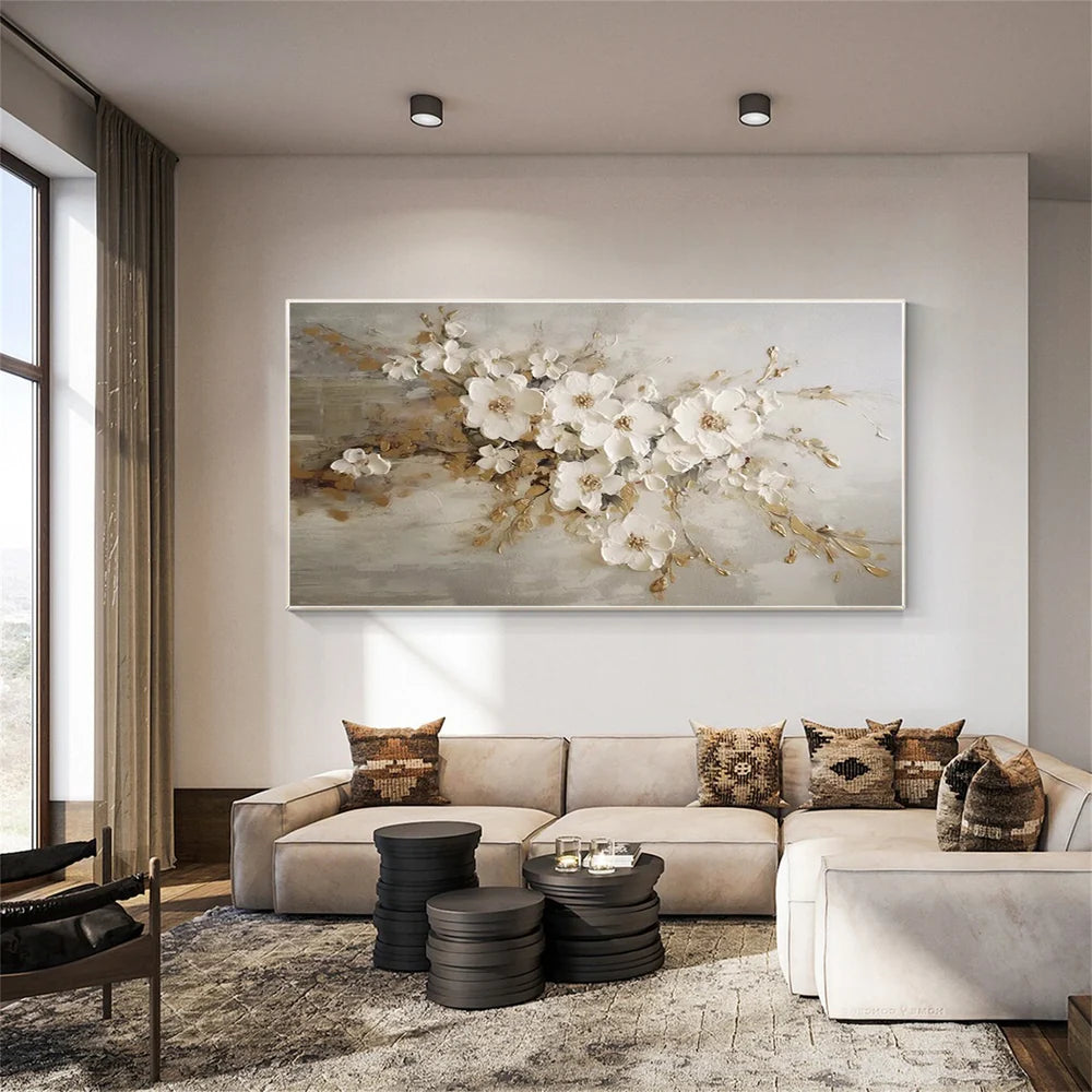 Flower Textured Painting Canvas #FP063