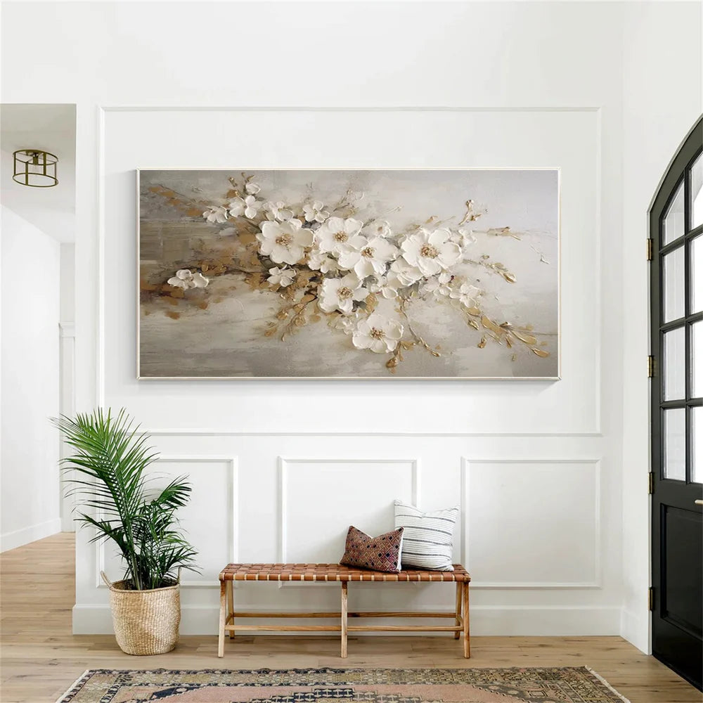 Flower Textured Painting Canvas #FP063