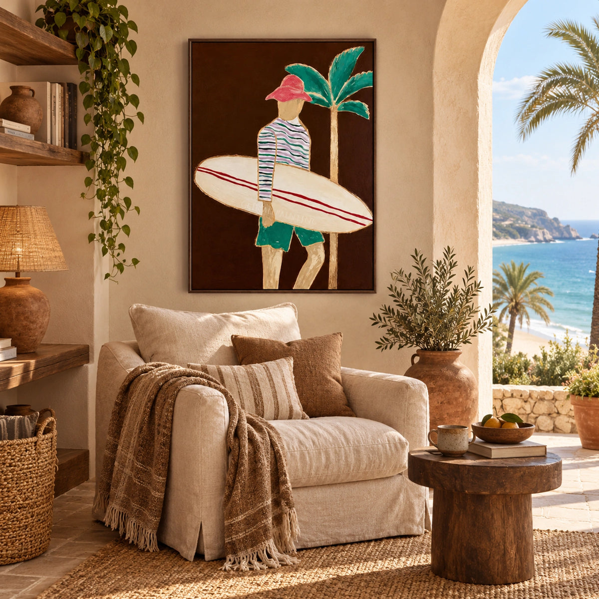 Abstract Portrait Canvas Art #AE175
