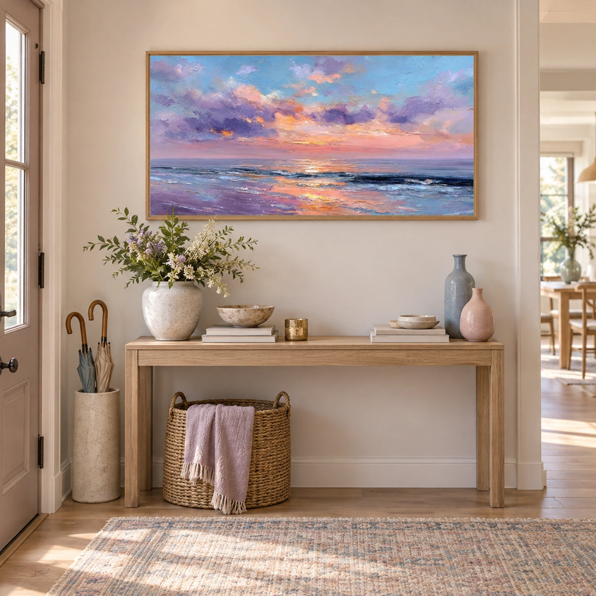 Ocean And Sky Abstract Textured Wall Art #OS243