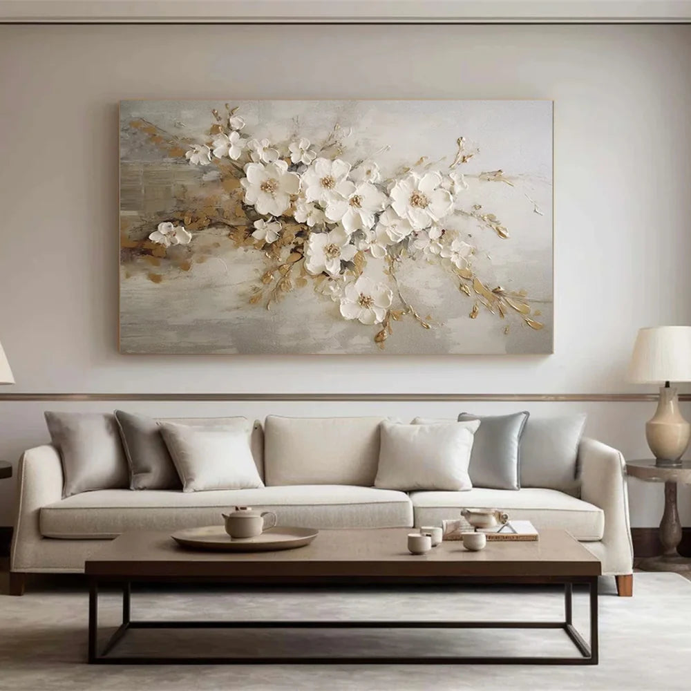 Flower Textured Painting Canvas #FP063