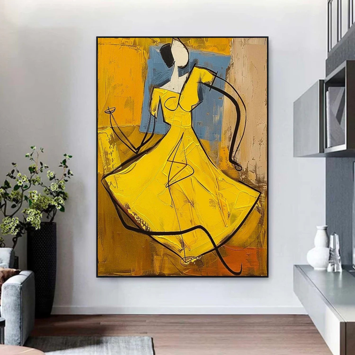 Abstract Portrait Canvas Art #AE082