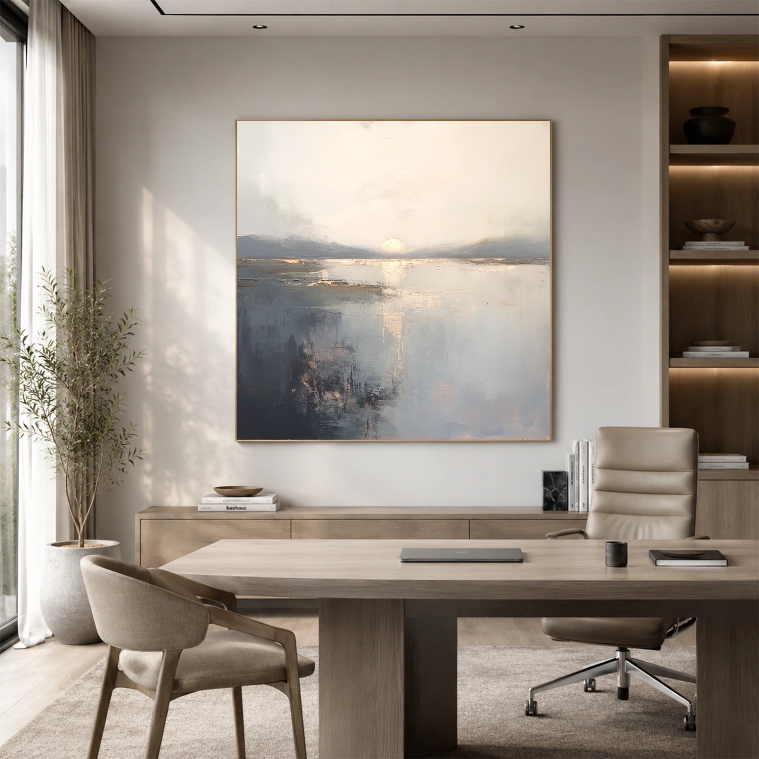Ocean And Sky Abstract Wall Art #OS179