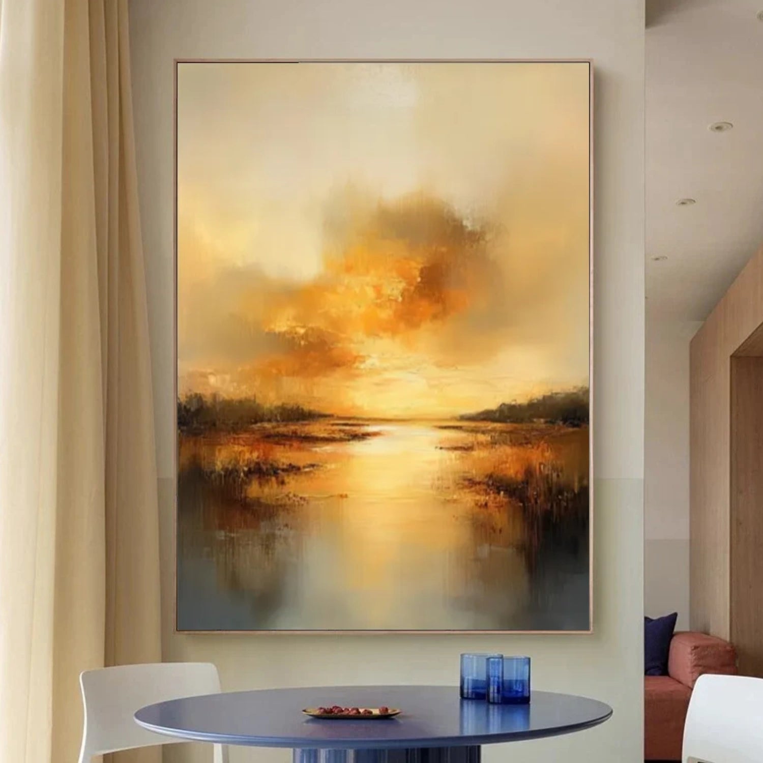 Ocean And Sky Abstract Wall Art #OS065