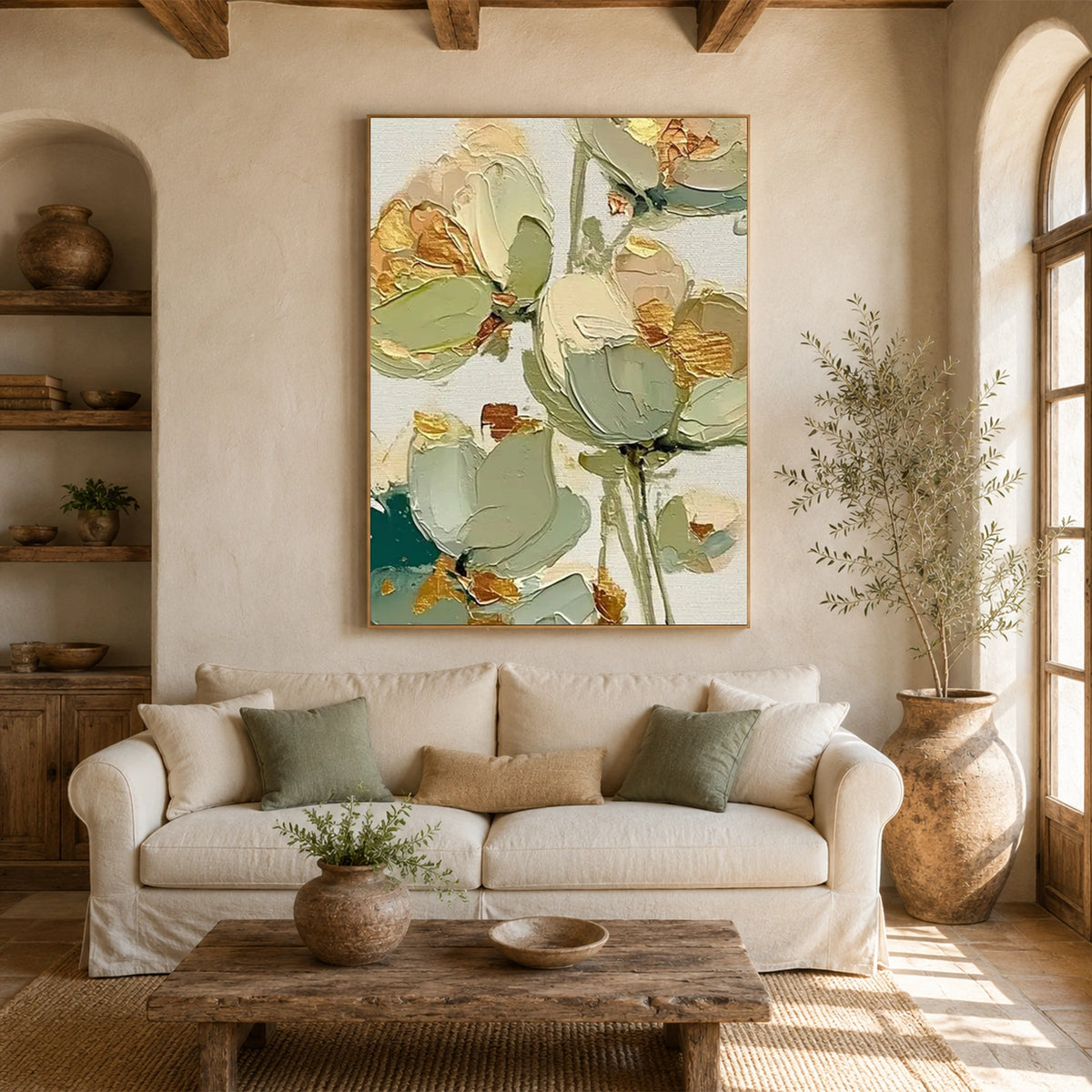 Flower Abstract Textured Wall Art #FP218
