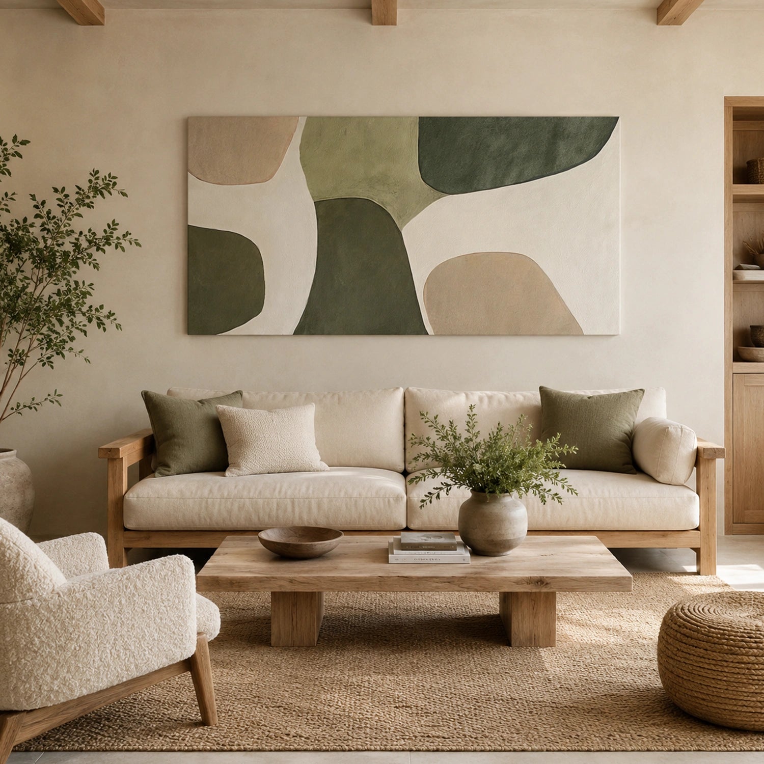 Green Minimalist Canvas Art #MT215