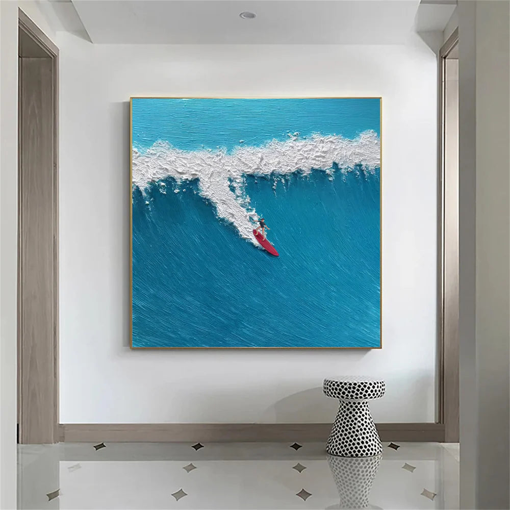 Surfing Sport Textured Wall Art #MS029
