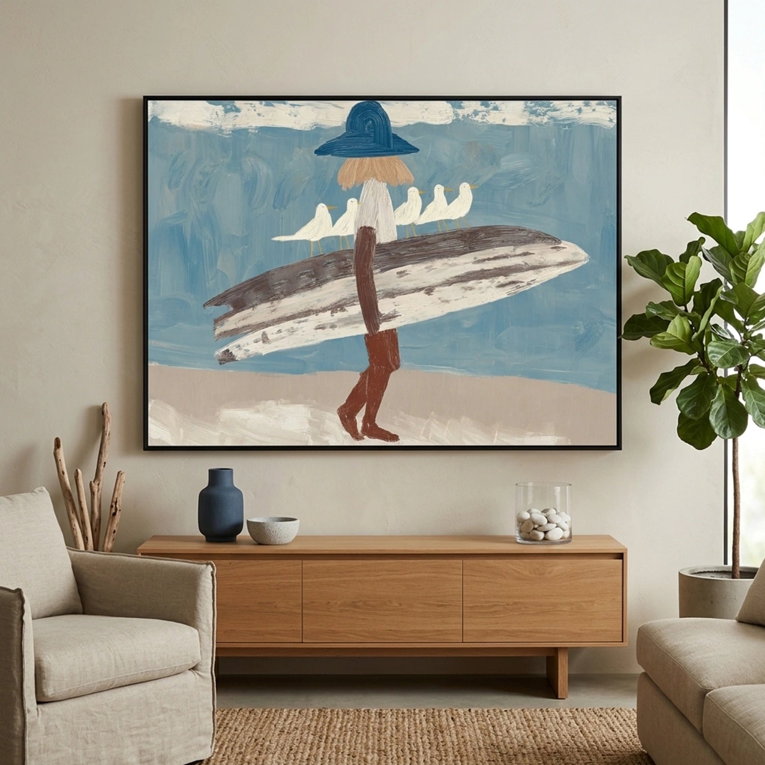 Abstract Portrait Canvas Art #AE143