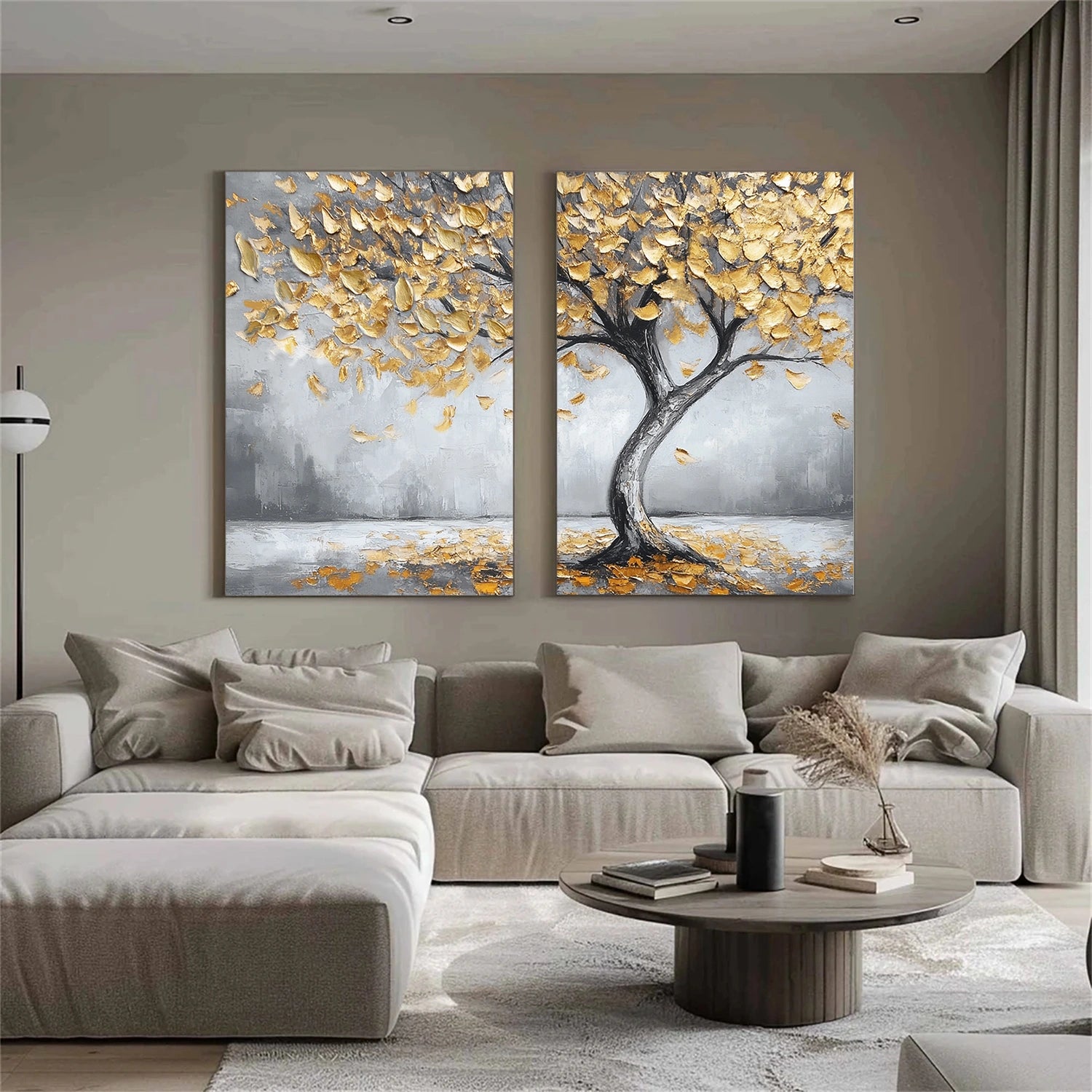 Tree Abstract Textured Wall Art Set of 2 #TP064