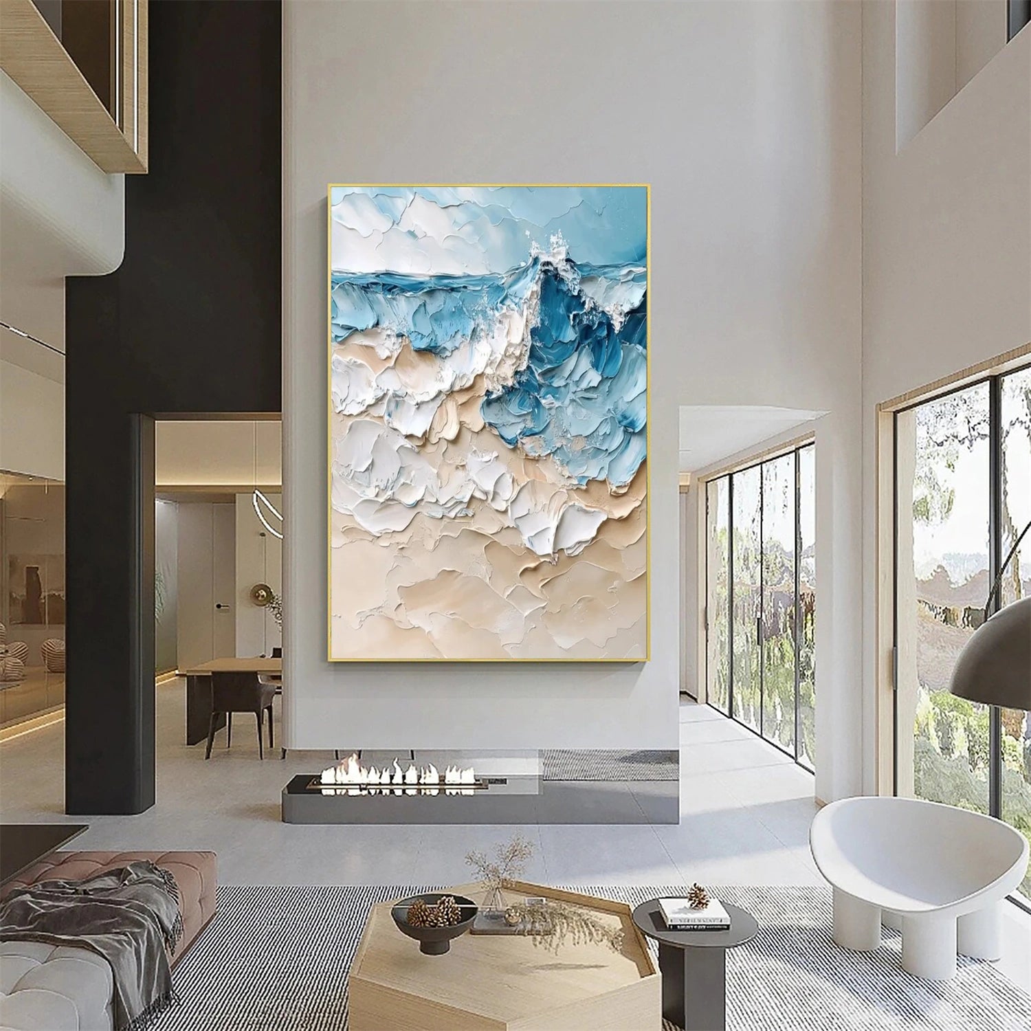 Ocean Abstract Textured Wall Art #OP032