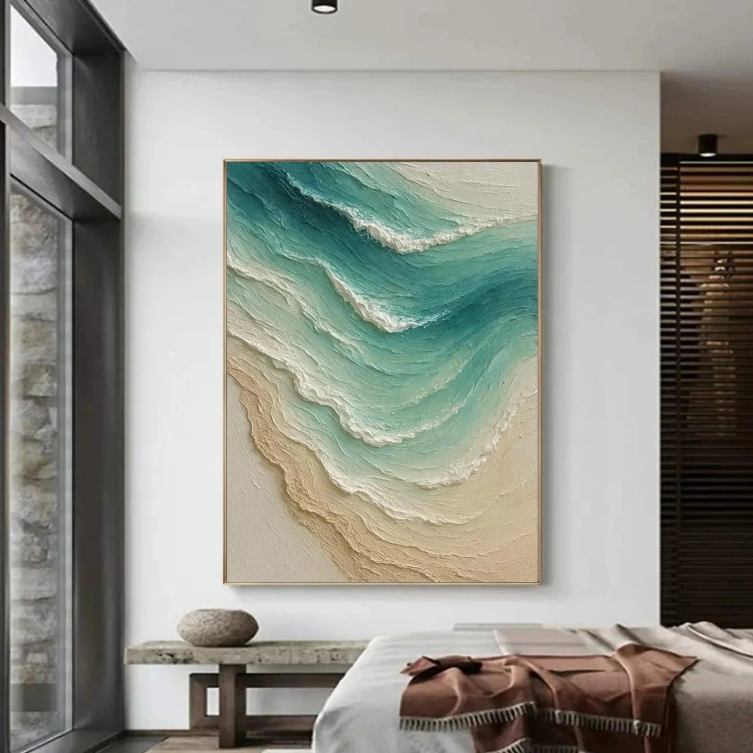 Ocean Abstract Textured Wall Art #OP044
