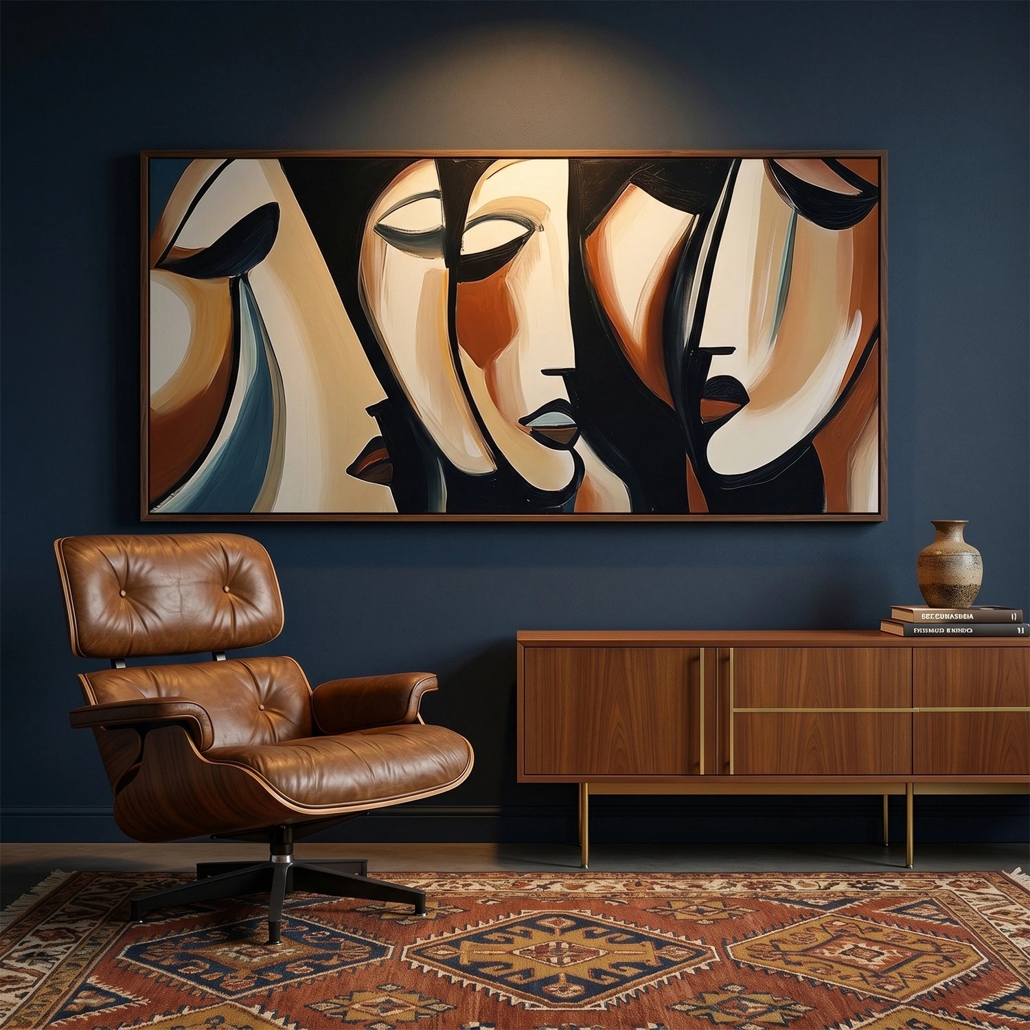 Abstract Portrait Canvas Art #AE146