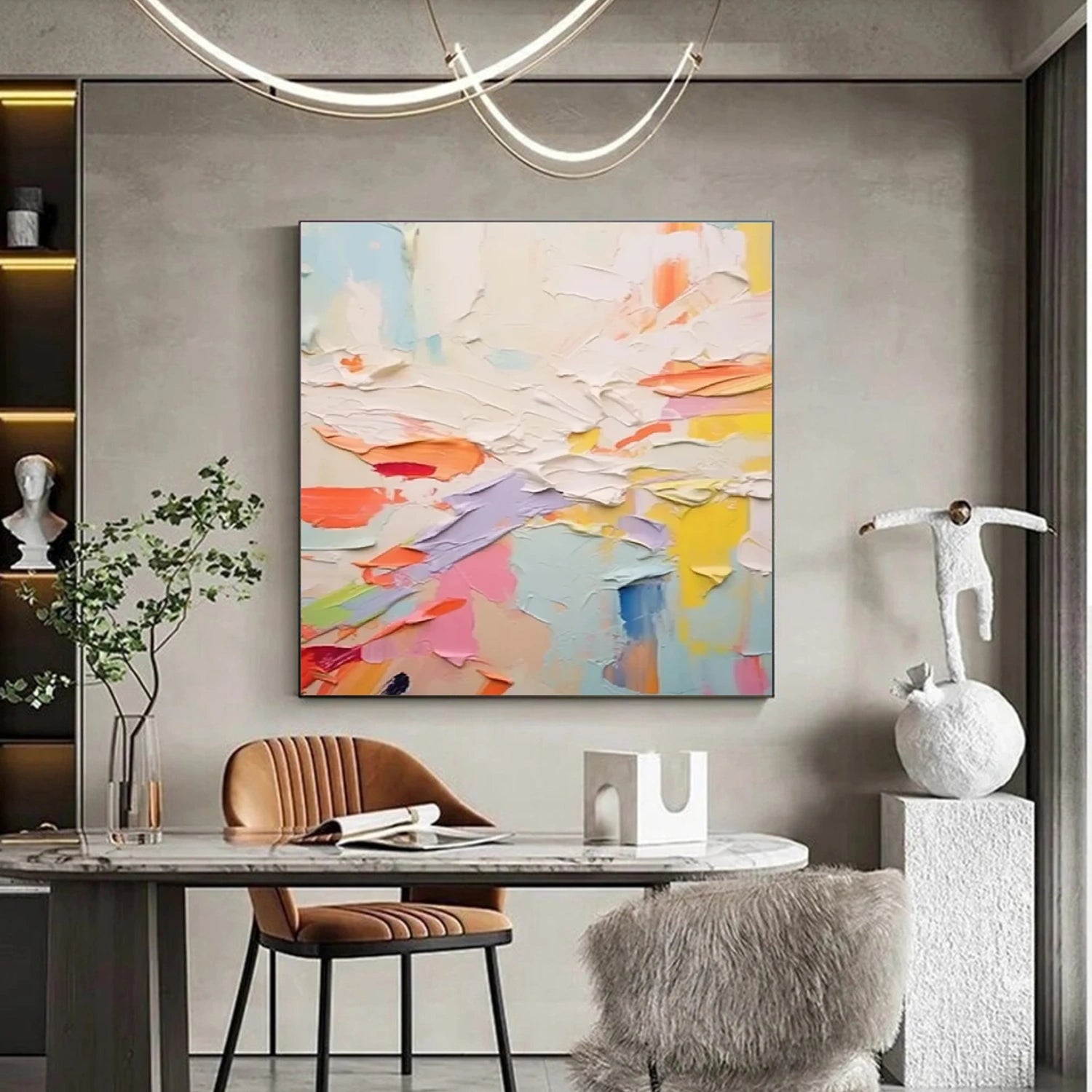 Colorful Abstract Textured  Wall Art #AT107