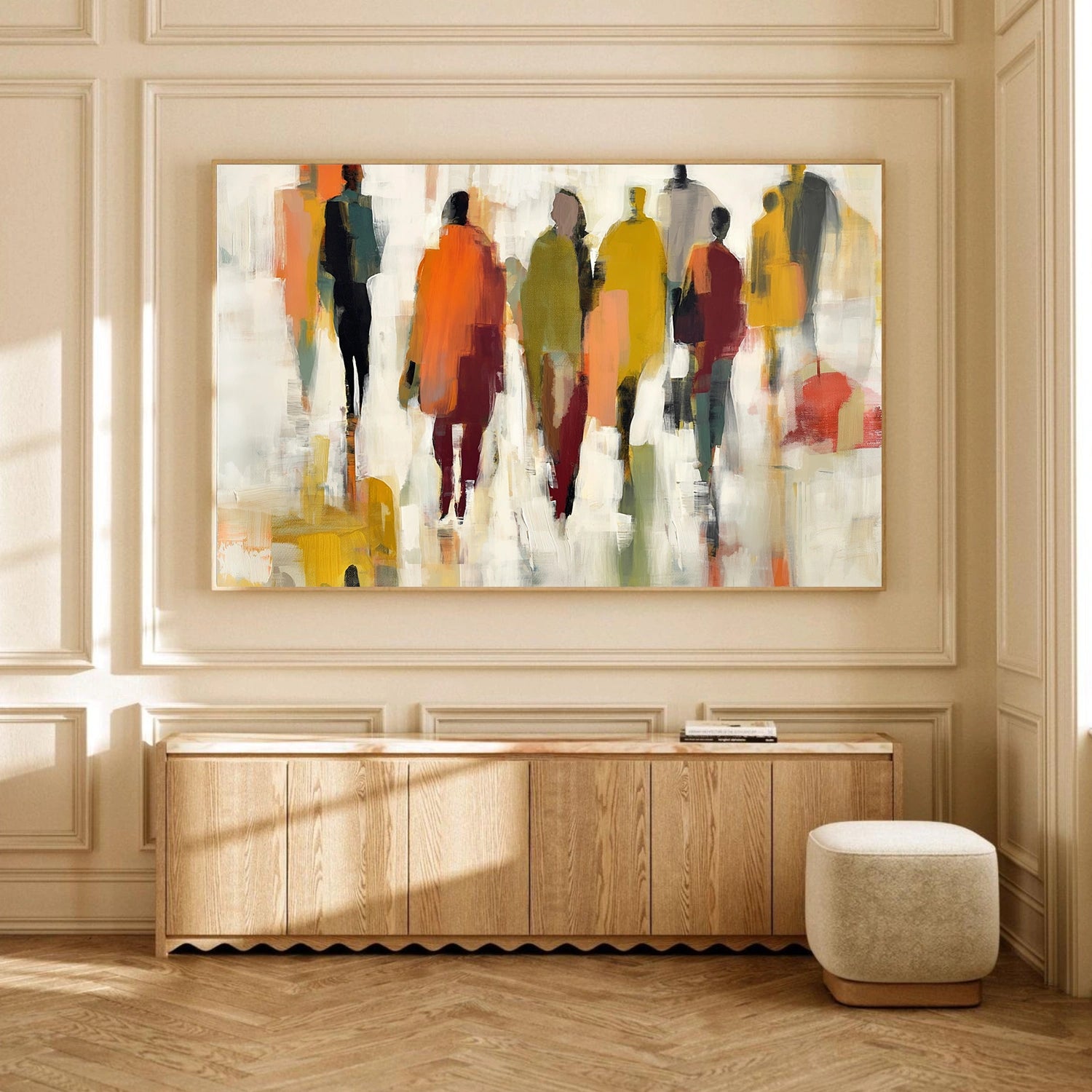 Colorful Abstract People Canvas Art #AE076