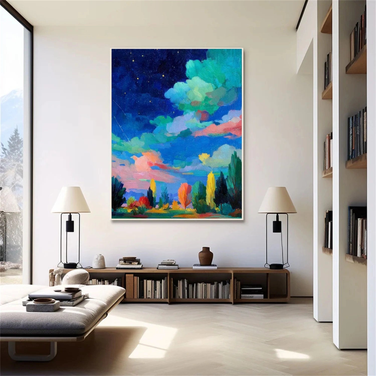 Ocean And Sky Abstract Wall Art #OS145
