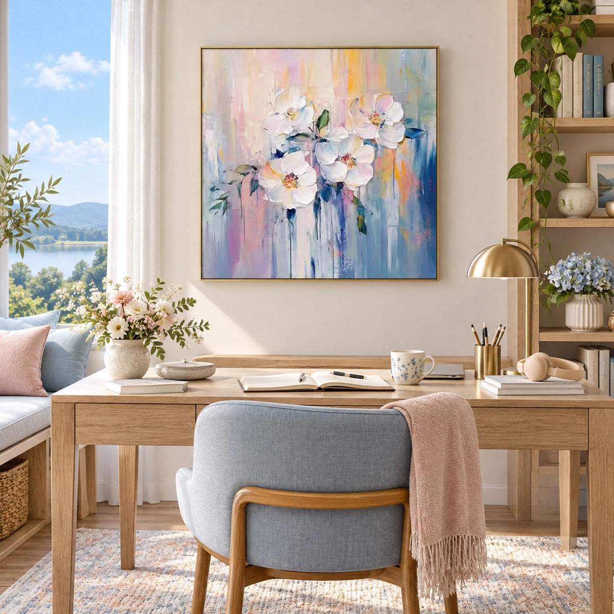 Flower Abstract Textured Wall Art #FP220