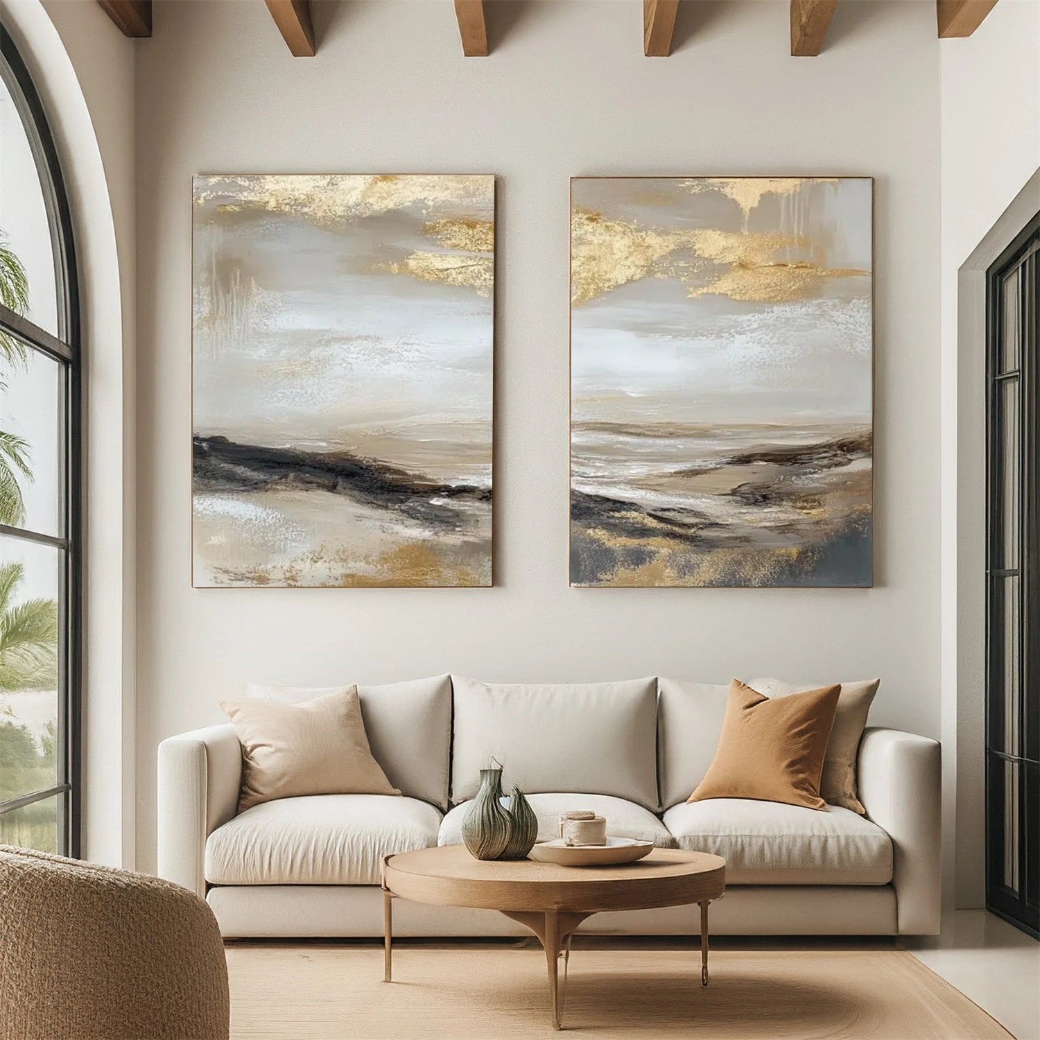 Abstract Canvas Wall Art Set of 2 #AP304