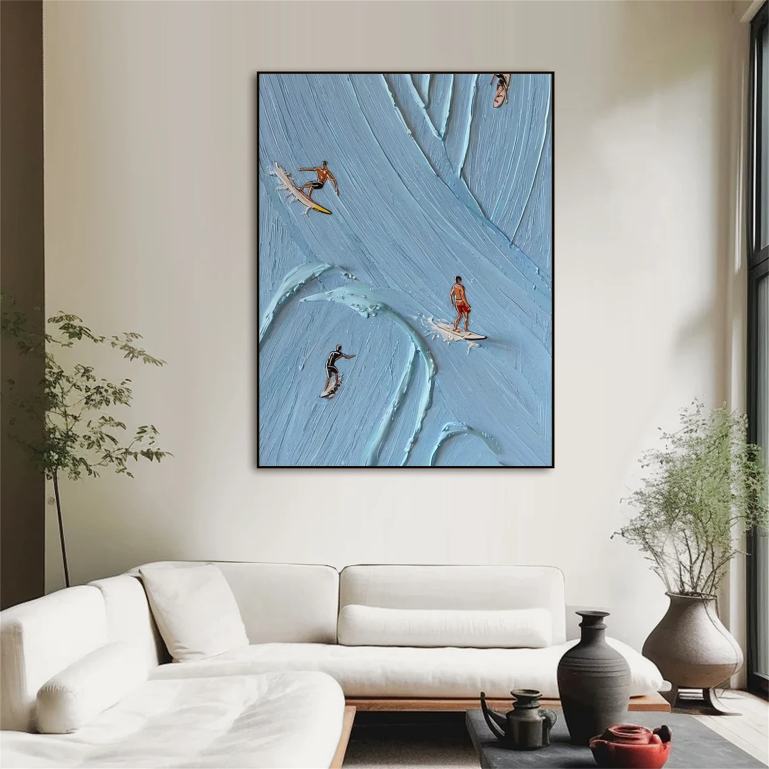 Surfing Sport Textured Wall Art #MS107