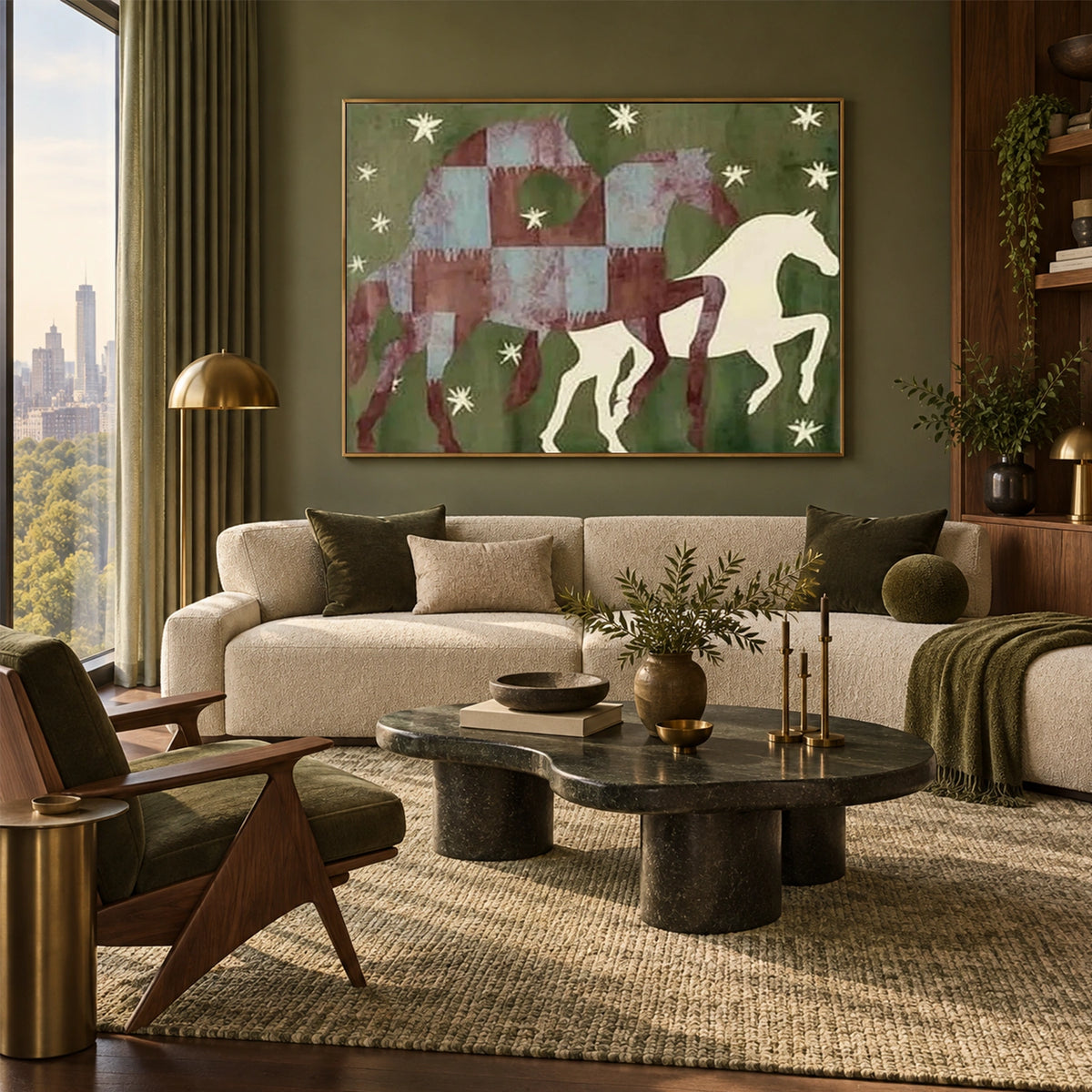 Abstract Animal Horse Wall Art #AC153