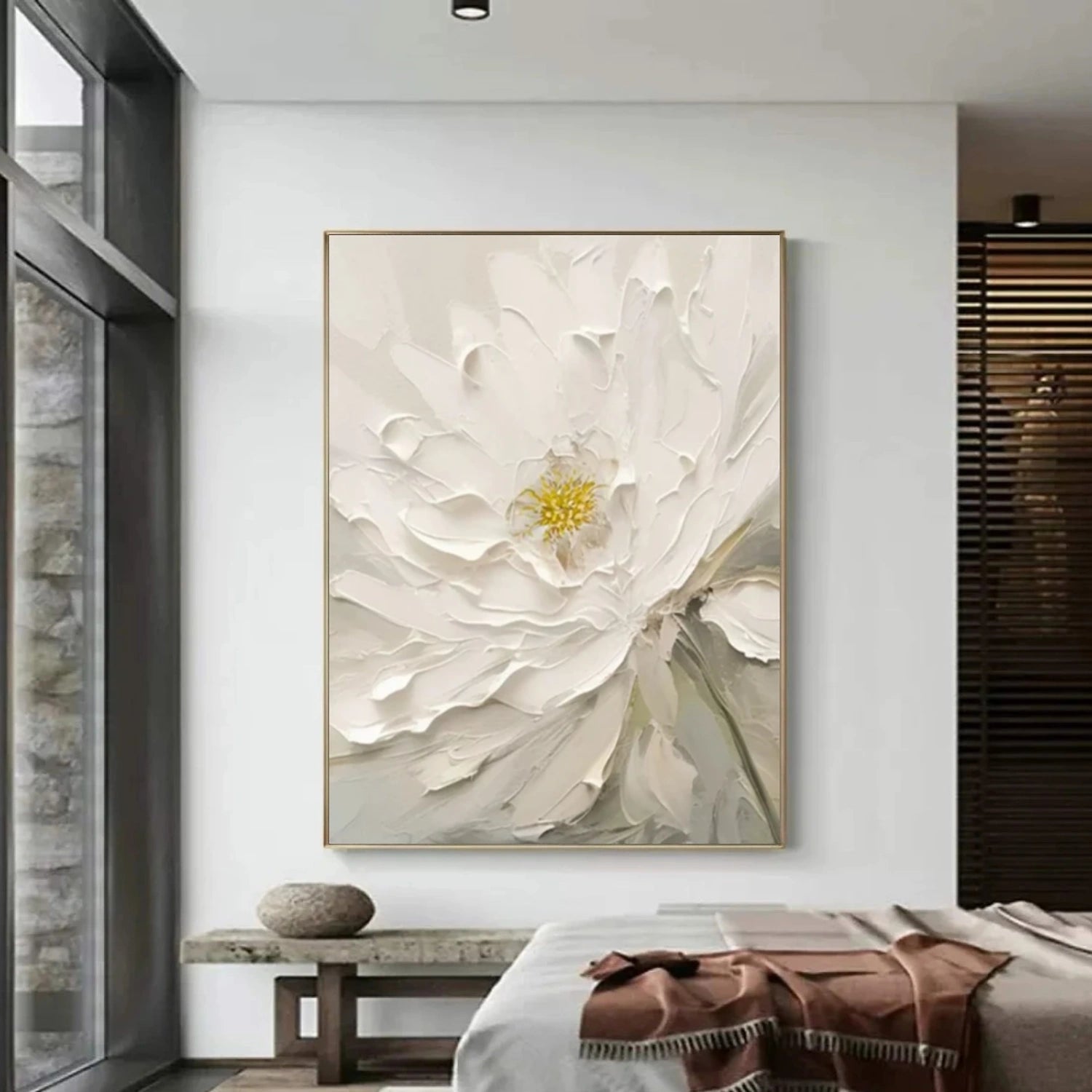 Flower Abstract Textured Wall Art #FP151