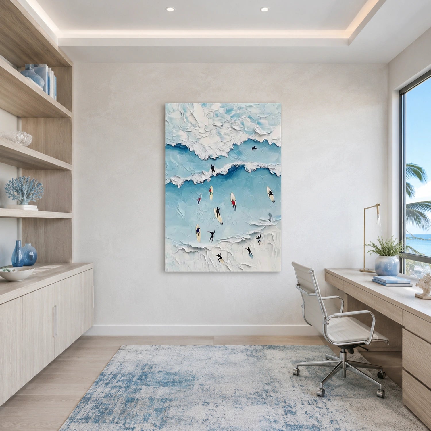 Surfing Sport Textured Wall Art #MS128