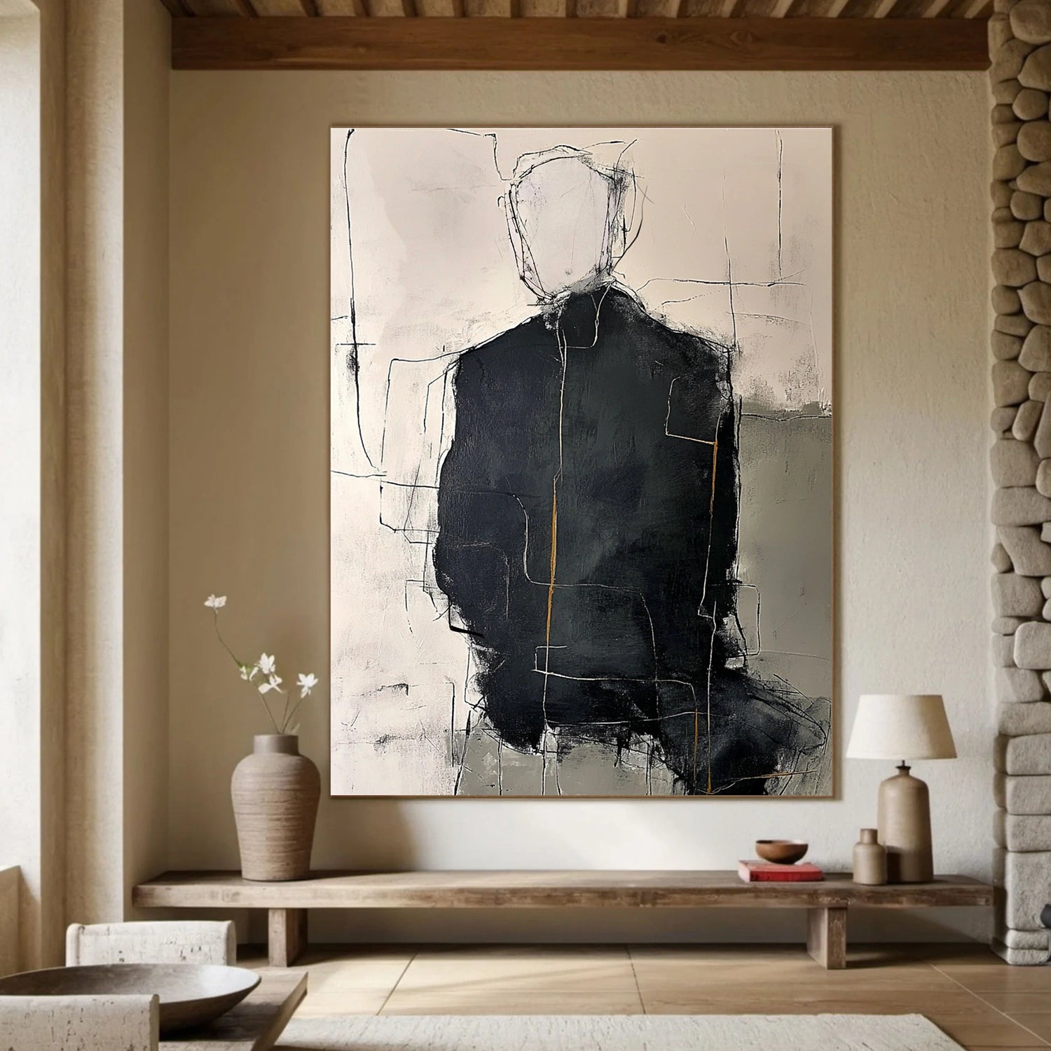 Abstract Portrait Canvas Art #AE116