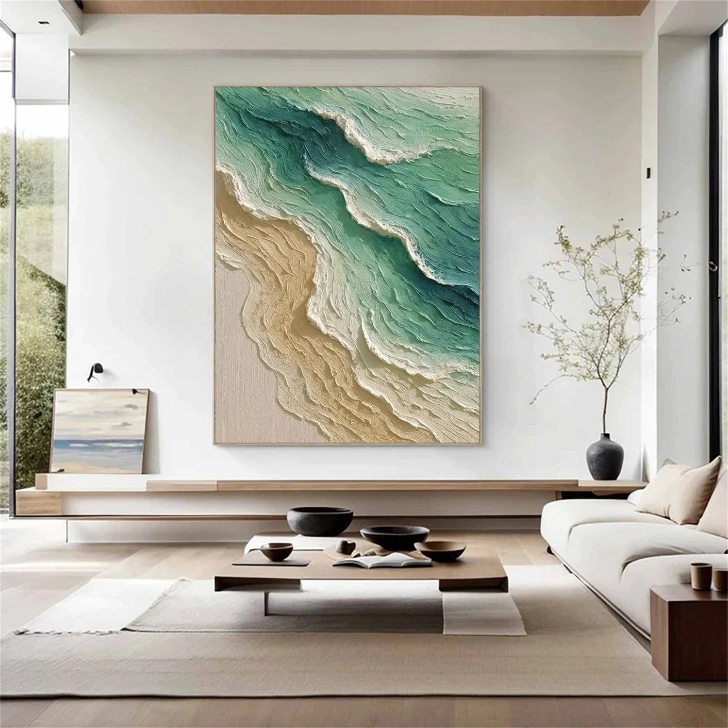 Ocean Abstract Textured Wall Art #OP043