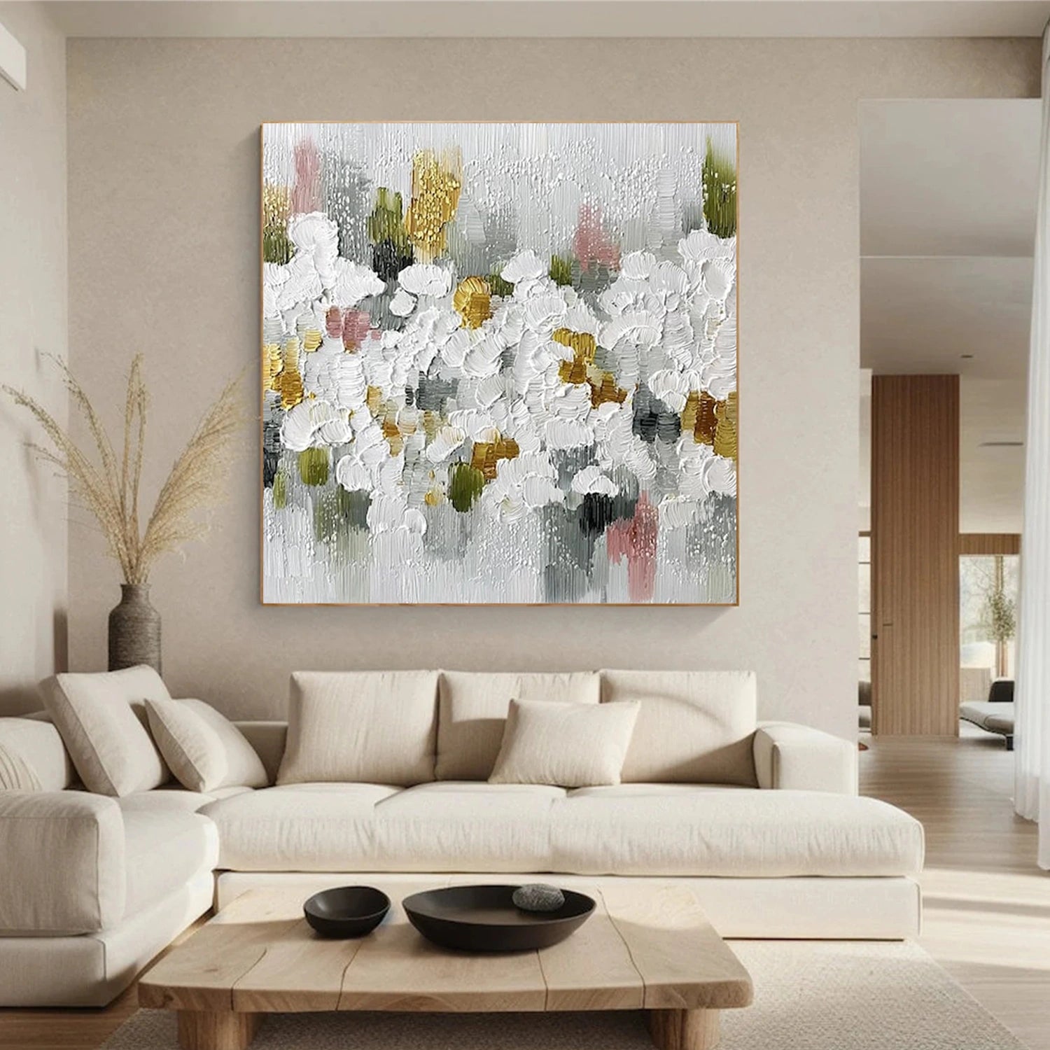 Flower Abstract Textured Wall Art #FP183