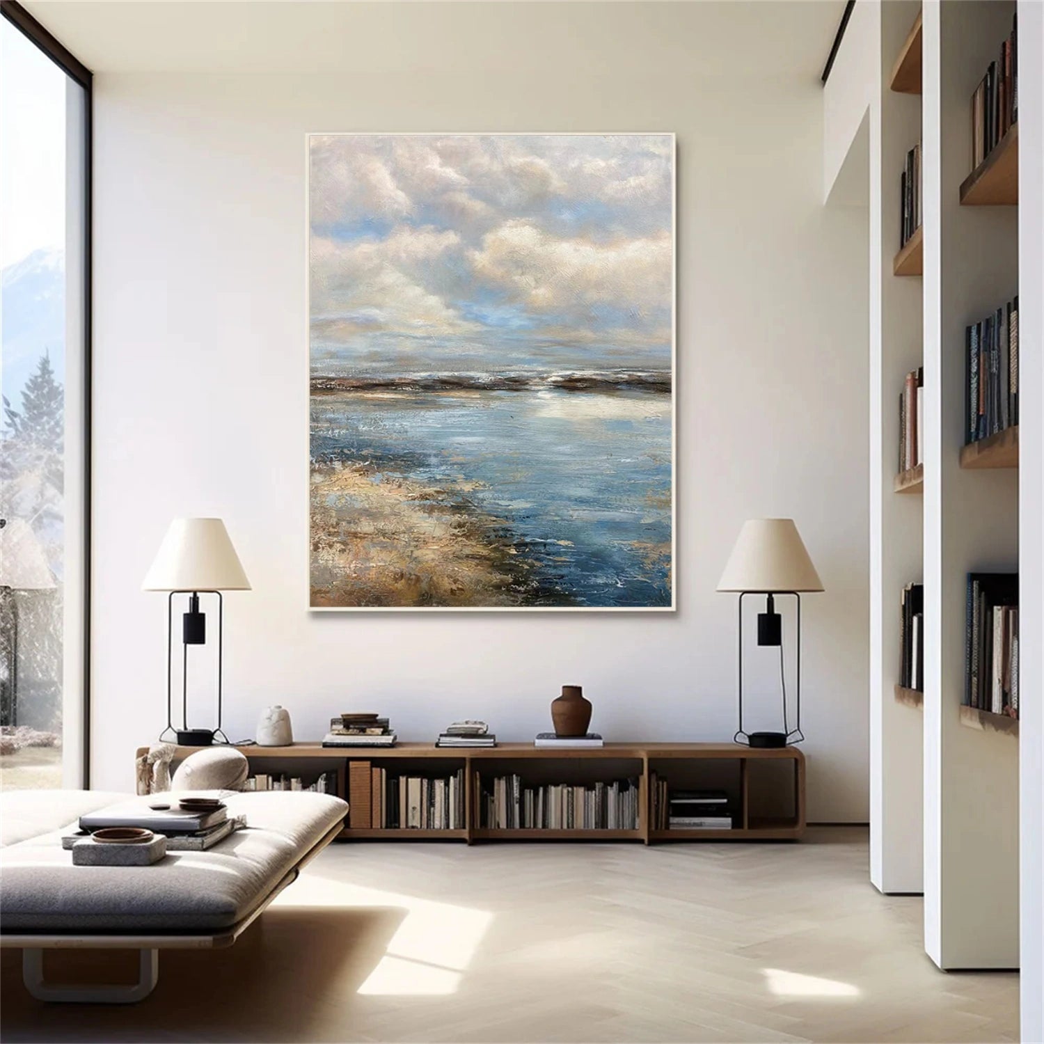 Ocean And Sky Abstract Wall Art #OS109
