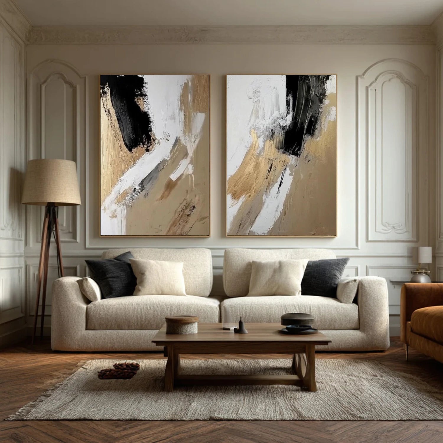 Abstract Canvas Wall Art Set of 2 #AP288