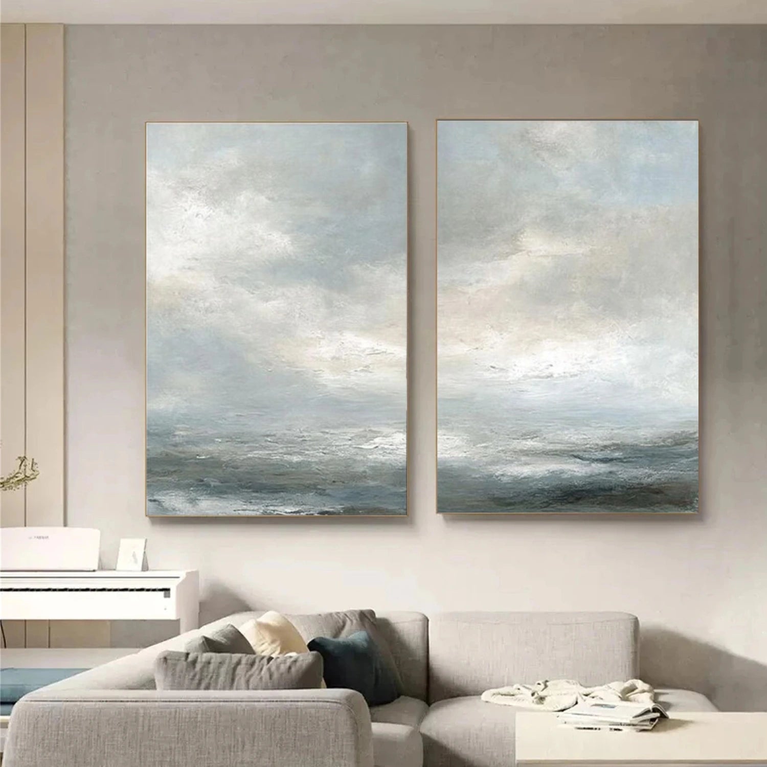 Ocean And Sky Abstract Wall Art Set of 2 #OS077