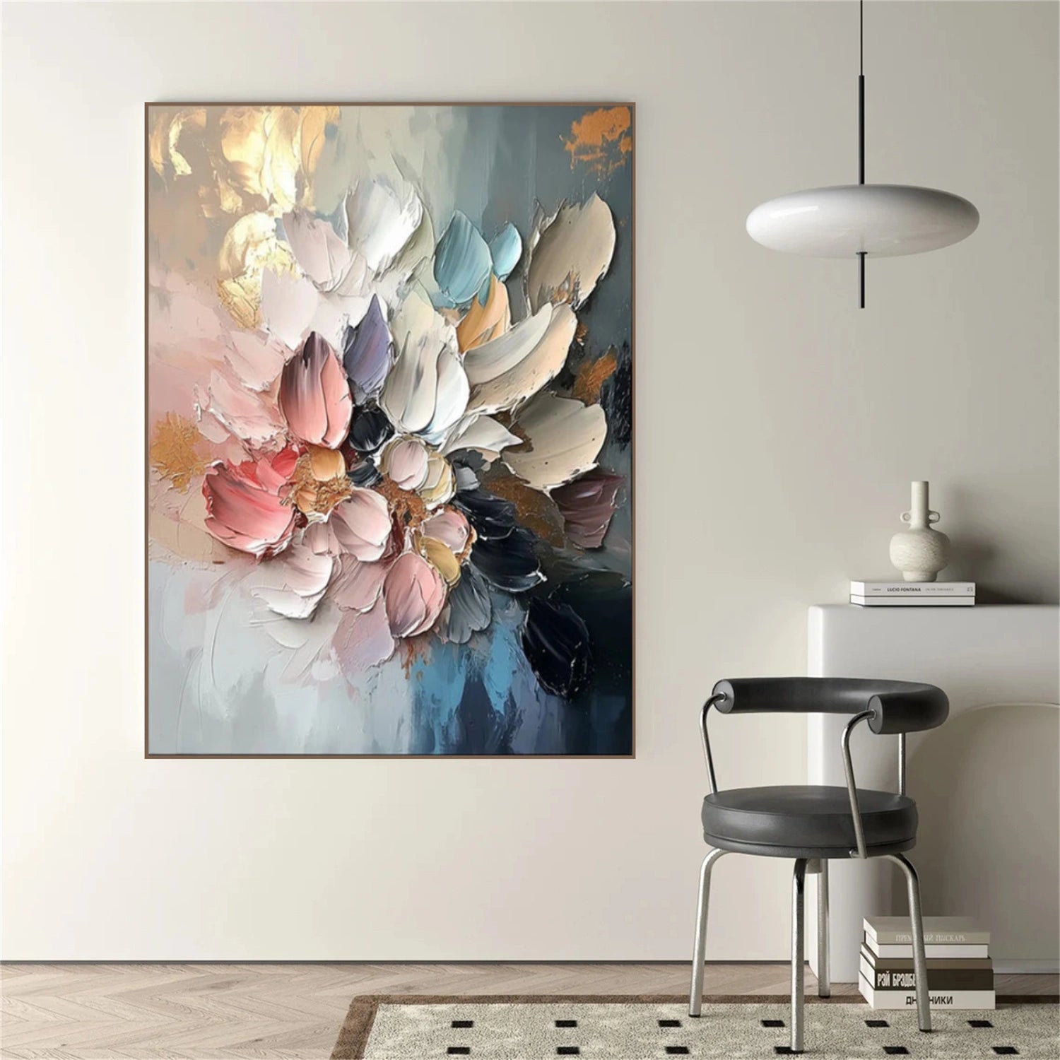 Flower Abstract Textured Wall Art #FP192