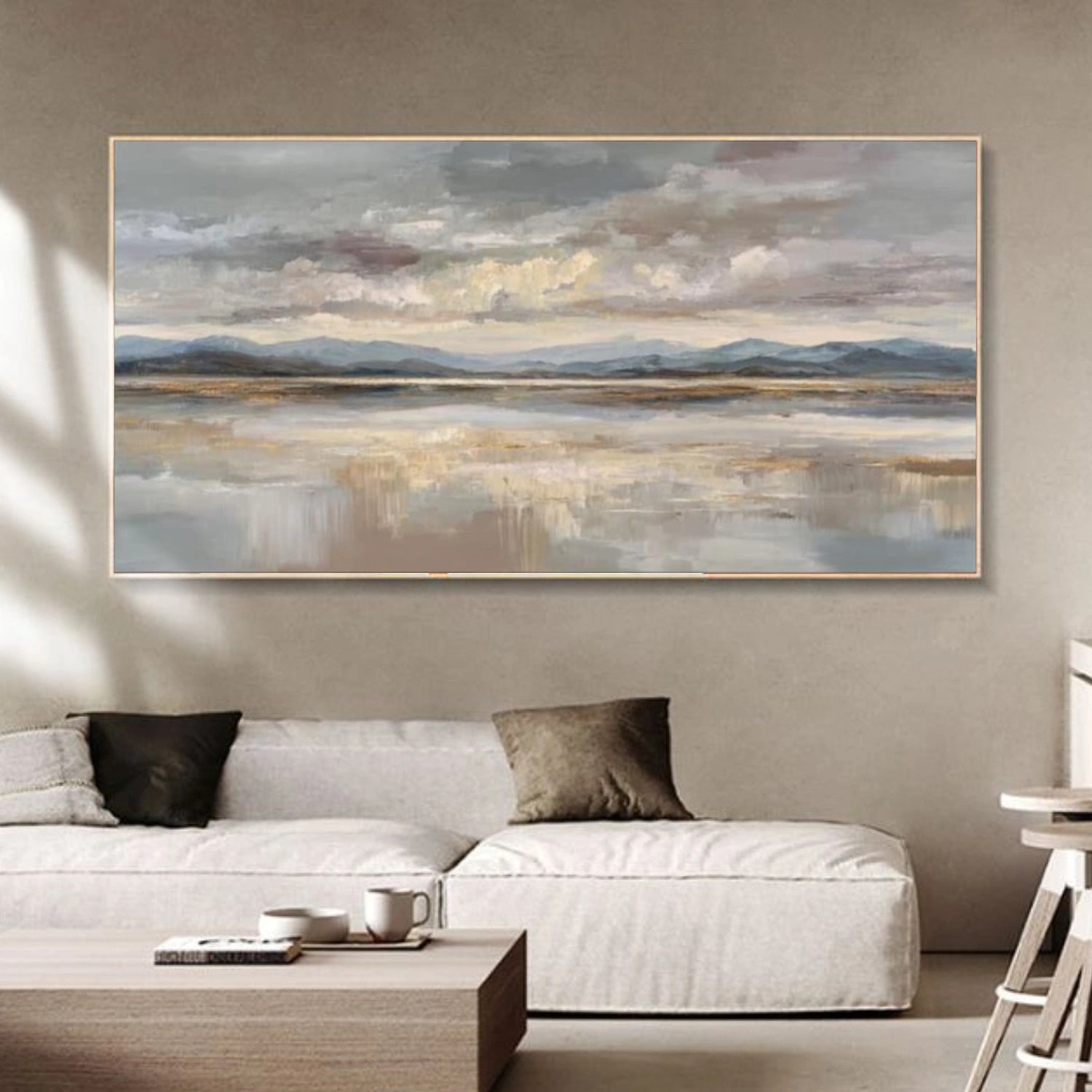 Ocean And Sky Abstract Textured Wall Art #OS140