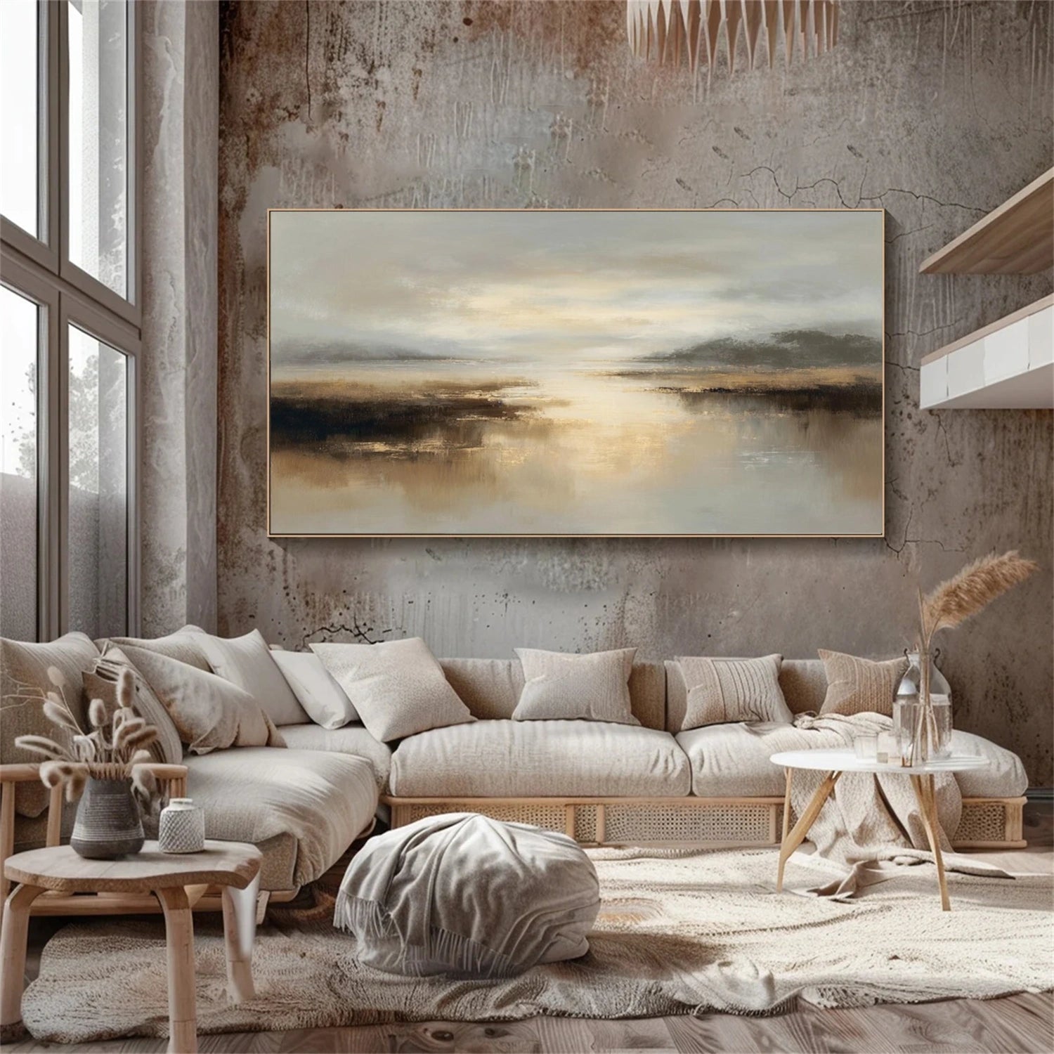 Ocean And Sky Abstract Wall Art #OS093