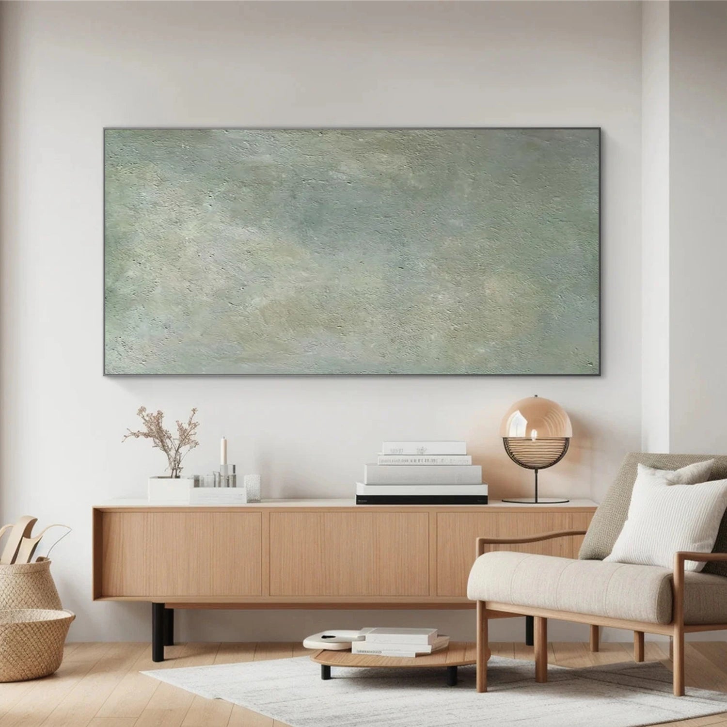 Green Minimalist Canvas Art #MT150