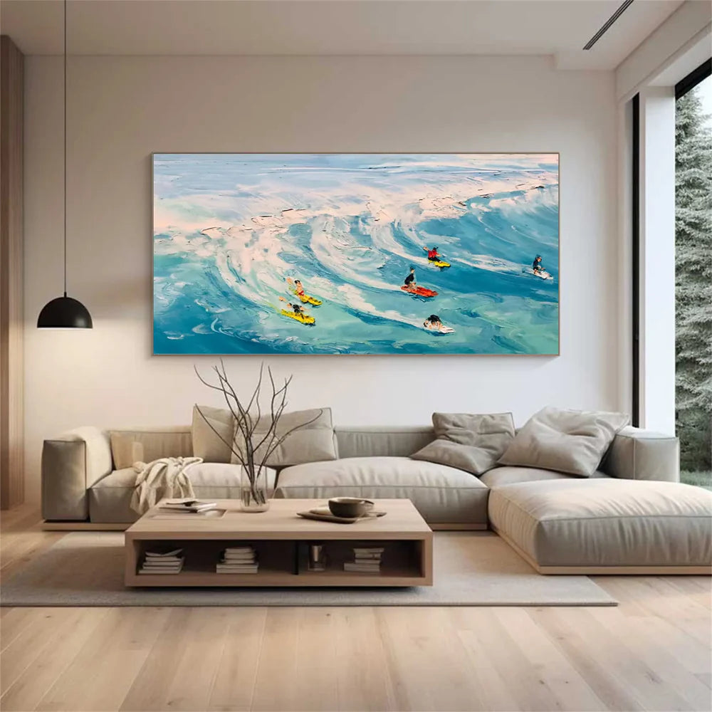 Surfing Sport Textured Wall Art #MS032
