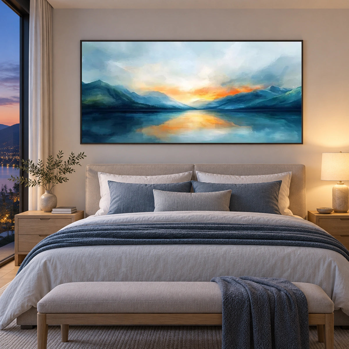 Ocean And Sky Abstract Wall Art #OS238