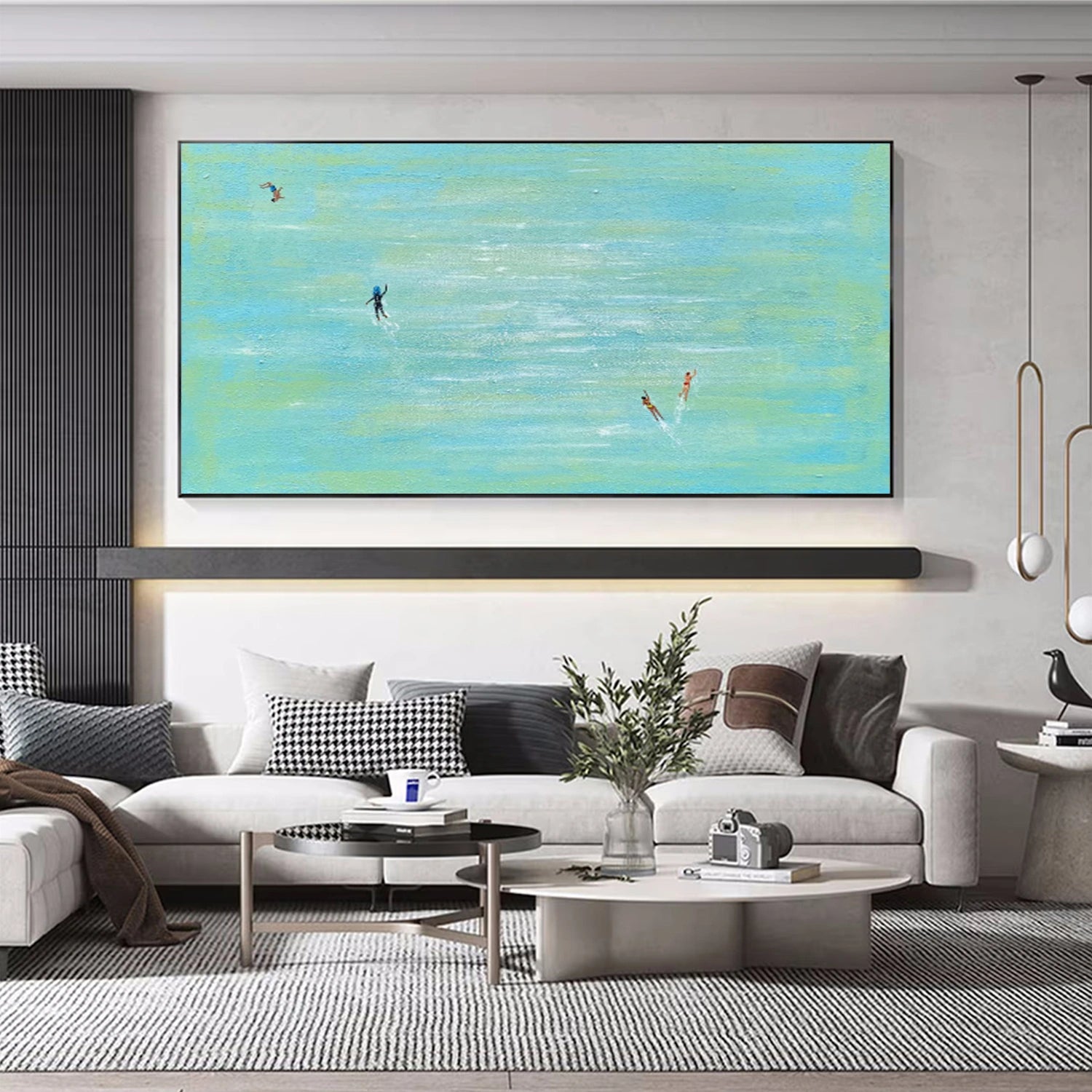 Swimming Sport Textured Wall Art #MS094