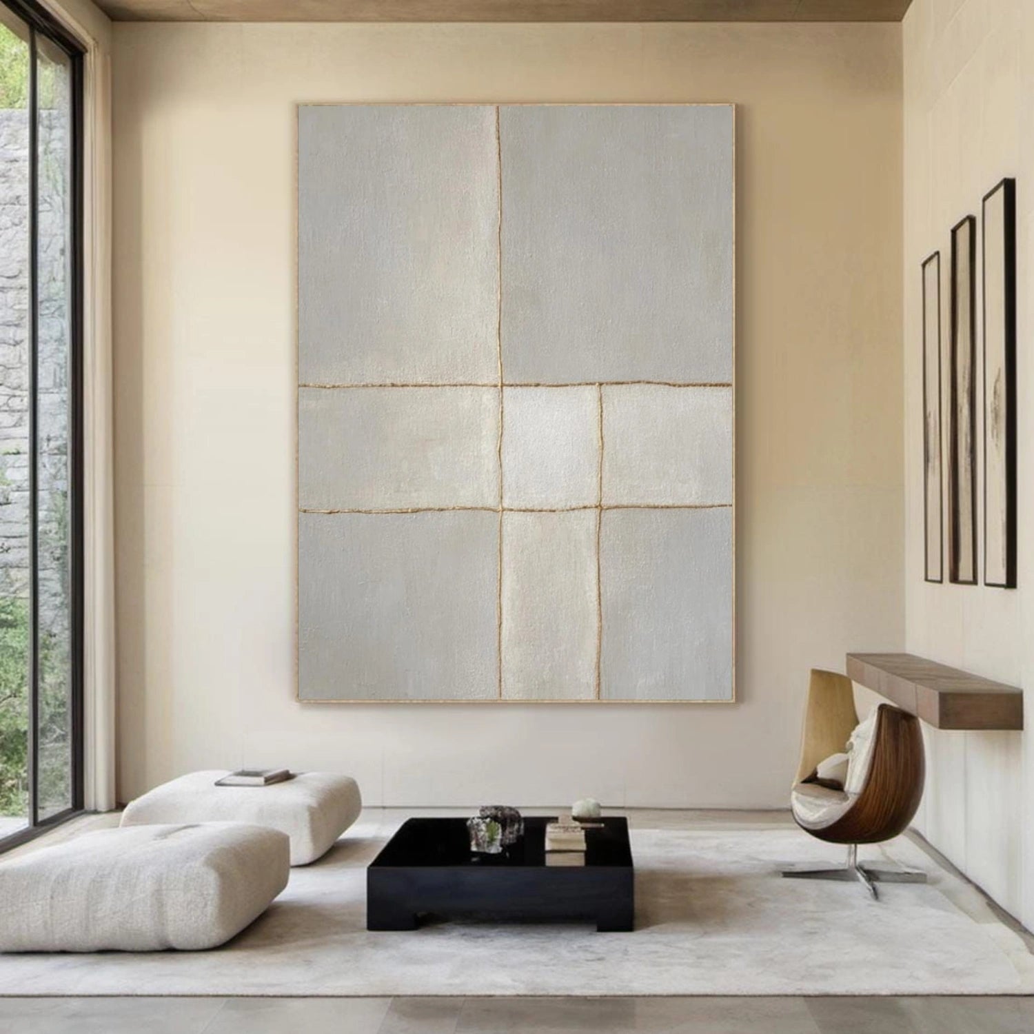Gray Minimalist Canvas Art #MT192