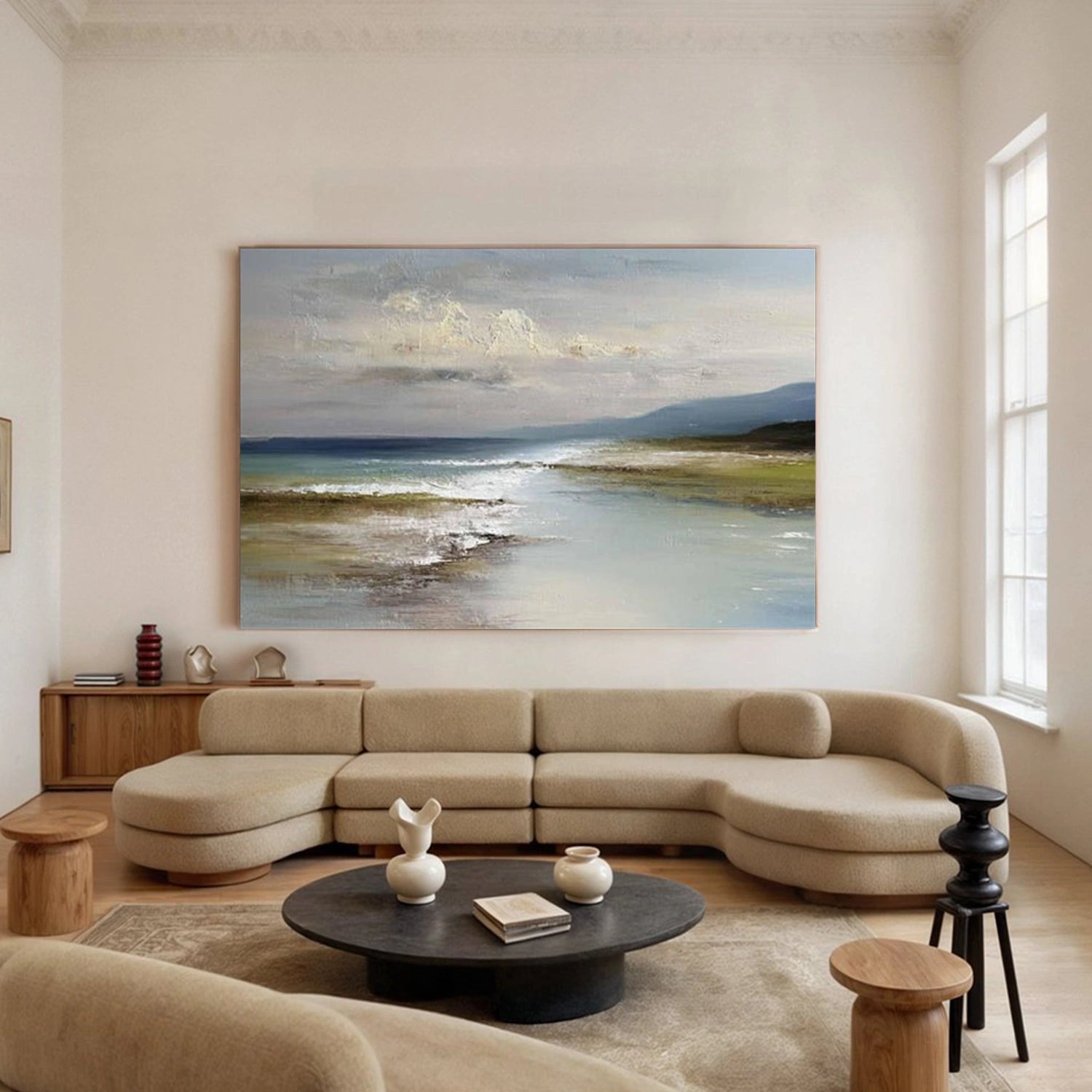 Ocean And Sky Abstract Wall Art #OS118