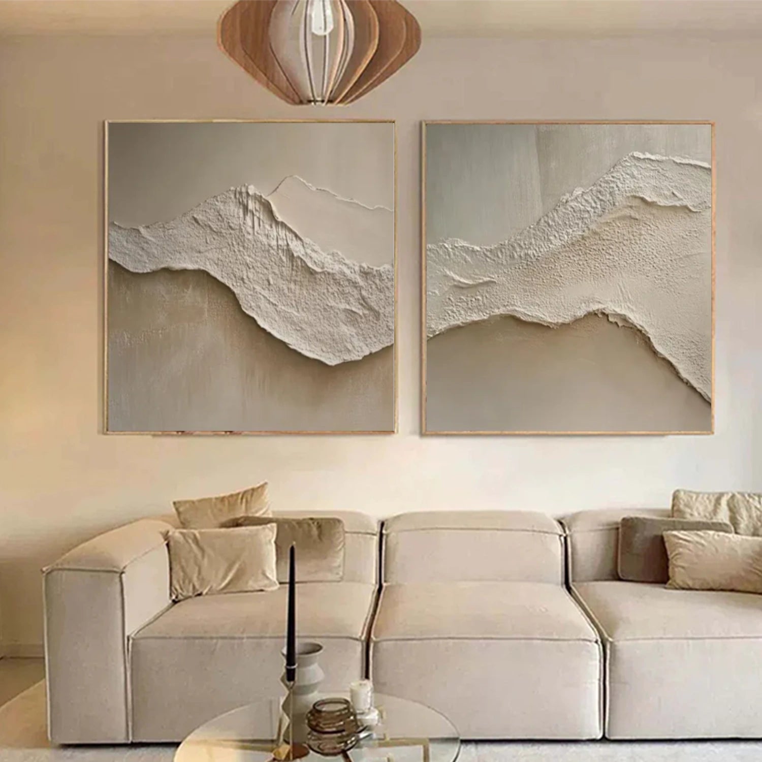 Ocean Abstract Textured Wall Art Set of 2 #OP041