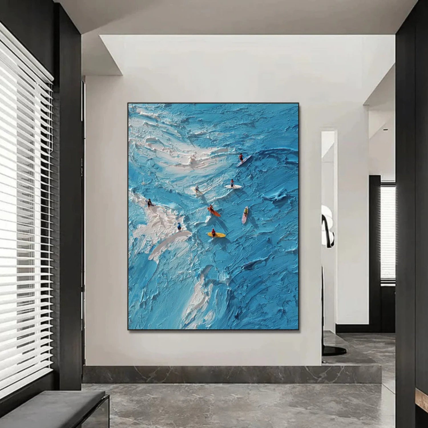 Surfing Sport Textured Wall Art #MS013