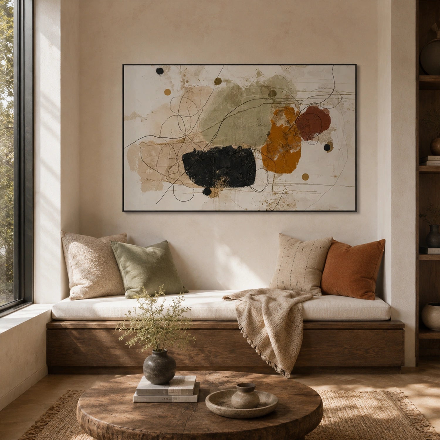 Abstract Canvas Wall Art #AP394