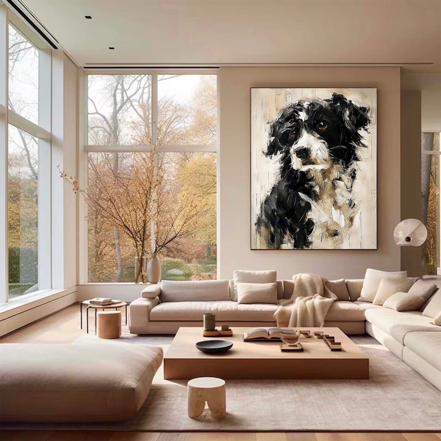 Abstract Animal Dog Textured Wall Art #AC102